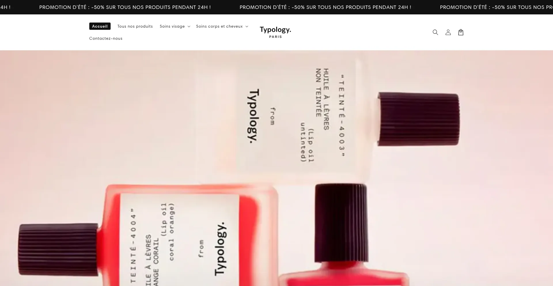 Website screenshot of Typology-paris.com