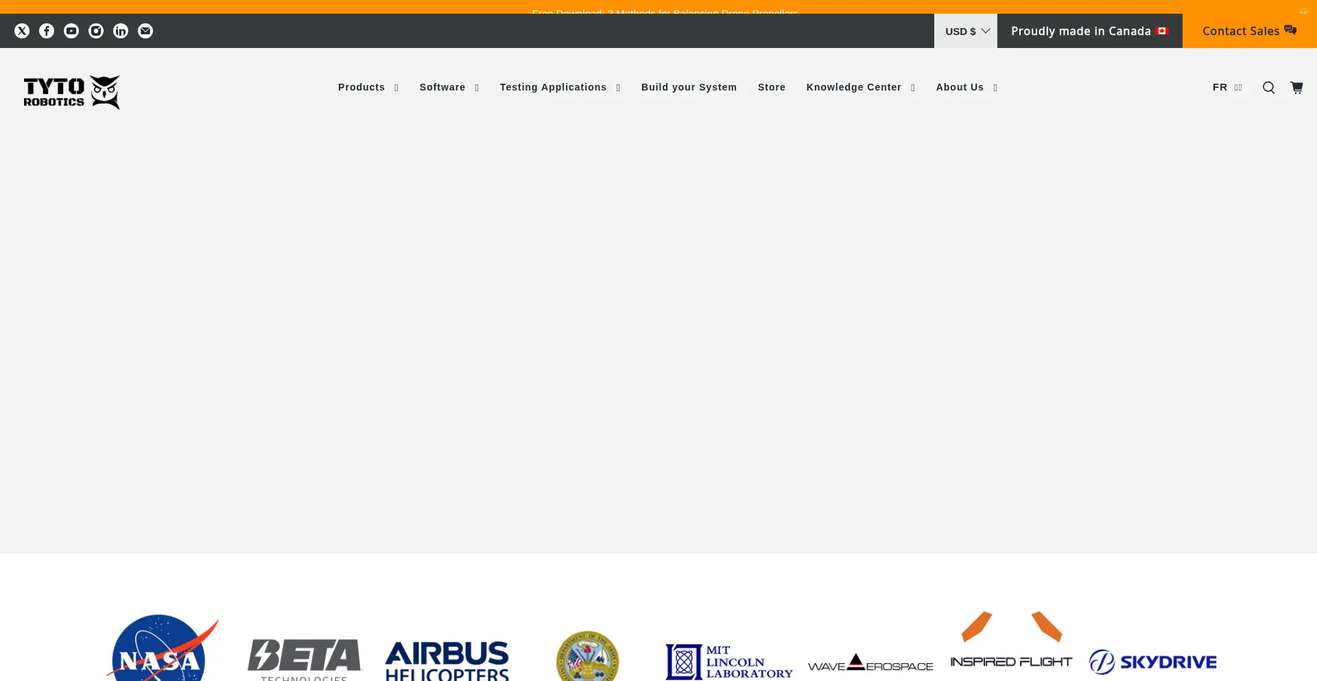 Website screenshot of Tytorobotics.com