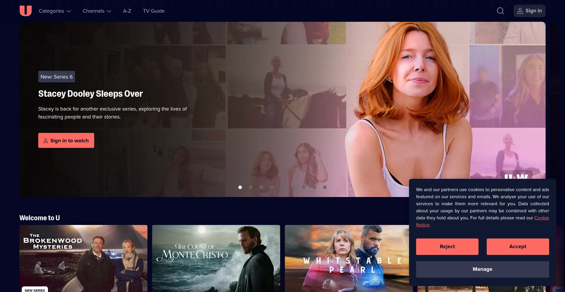 Website screenshot of U.co.uk
