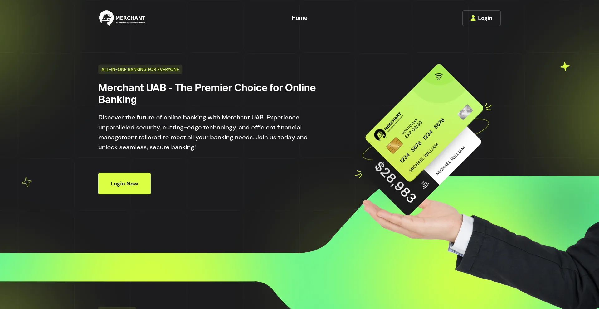 Website screenshot of Uabmerchant.com
