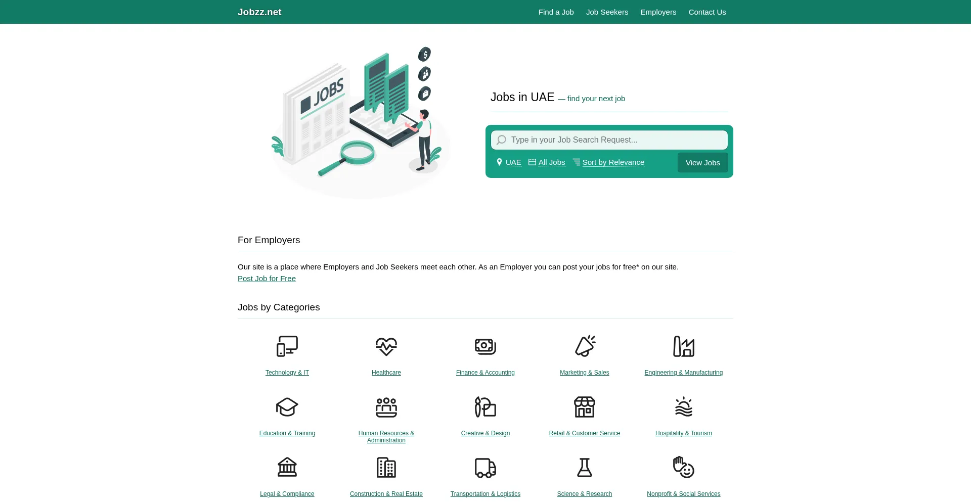 Uae.jobzz.net Screenshot