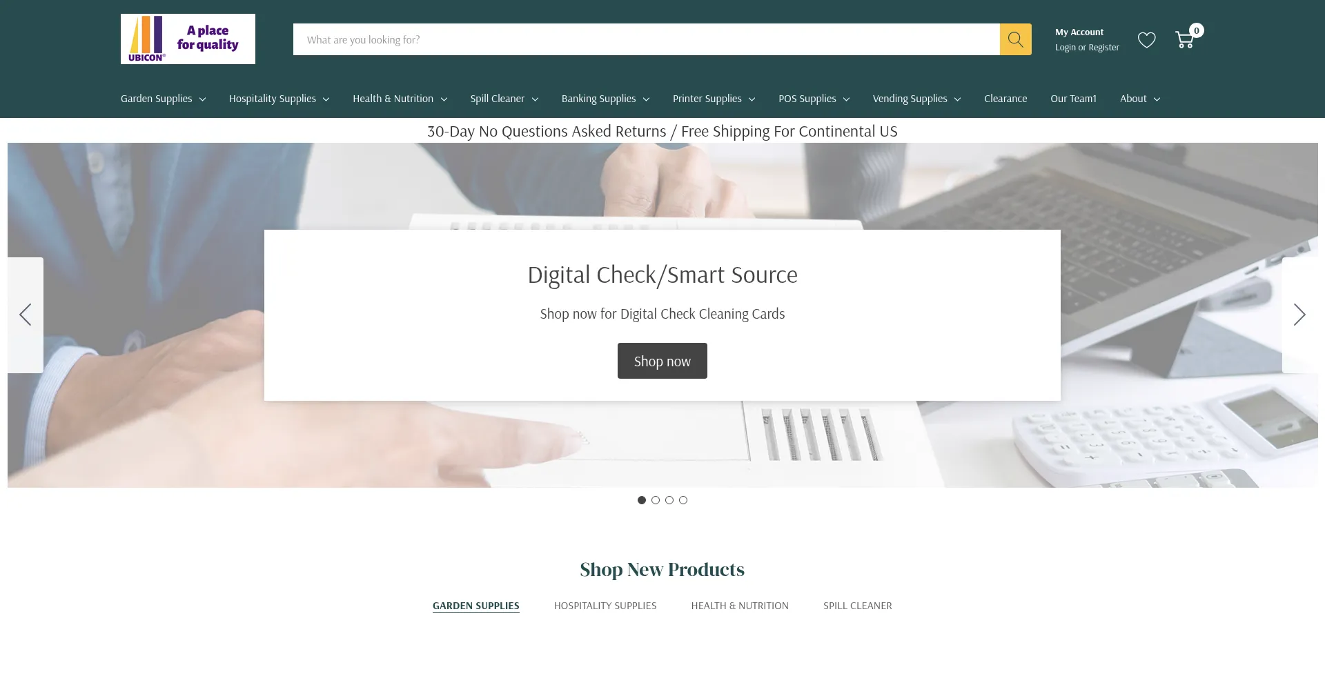 Website screenshot of Ubicon.com