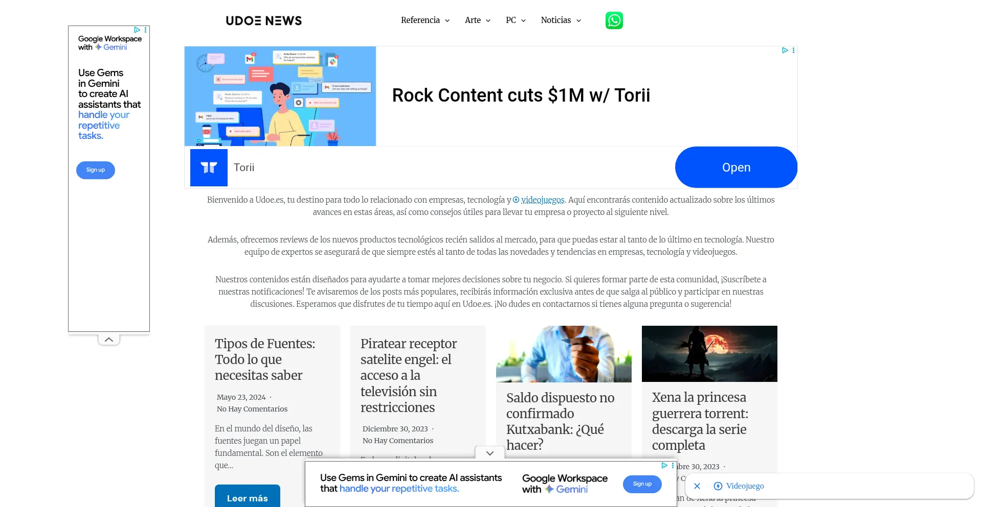 Udoe.es Screenshot