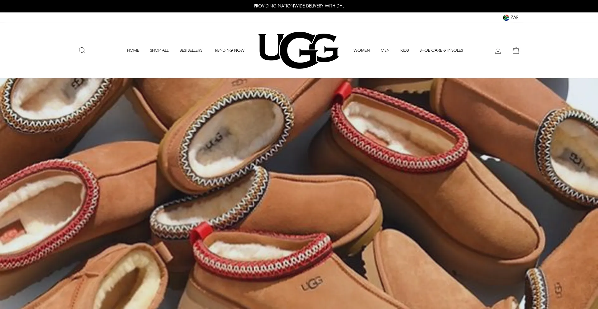 Website screenshot of Uggsa.co.za