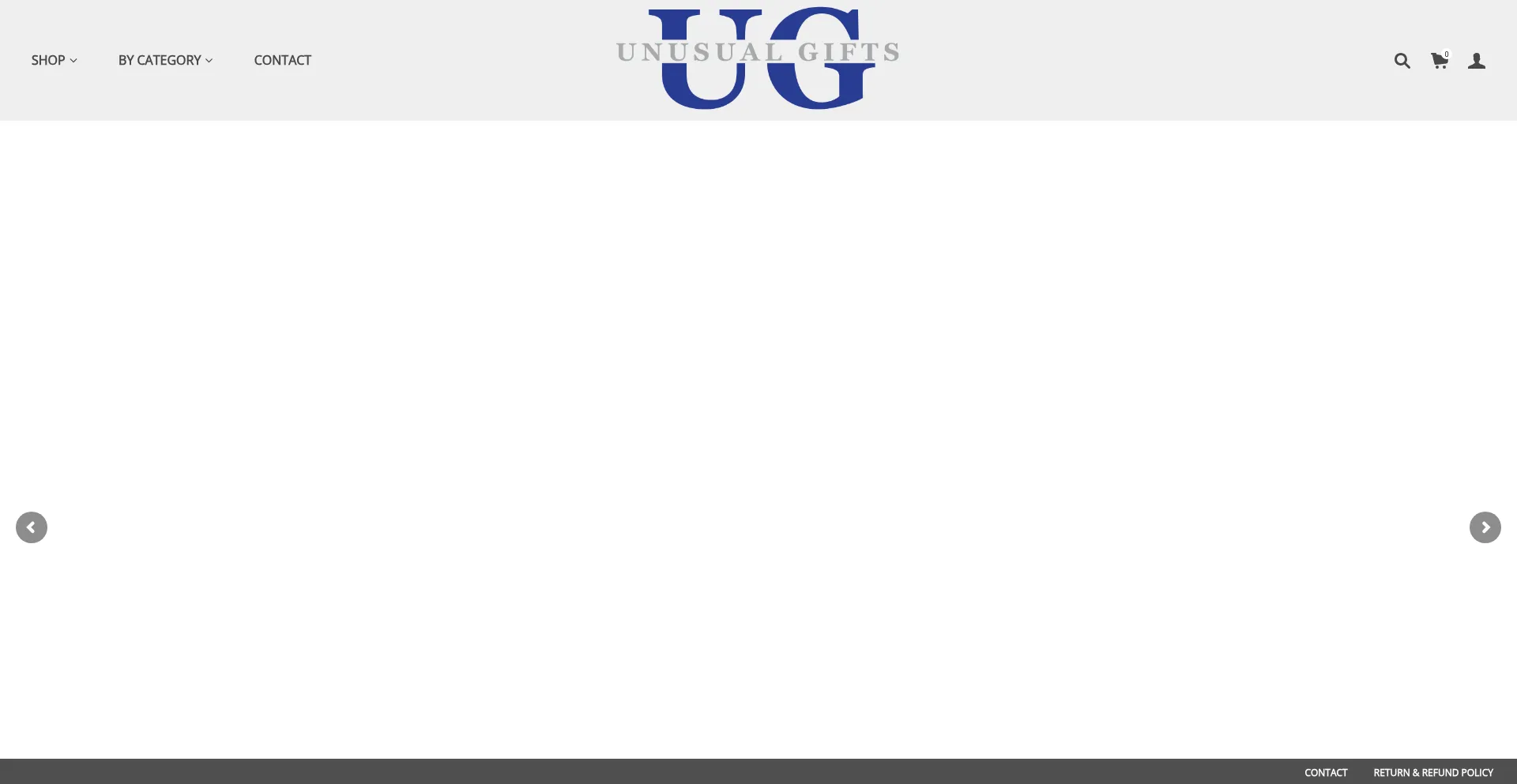 Website screenshot of Ugunusualgifts.com
