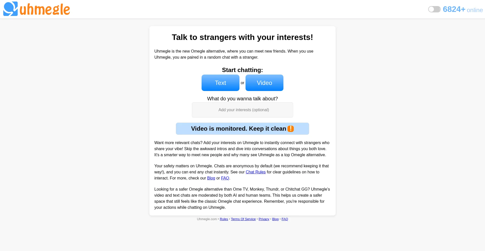 Uhmegle.com Screenshot