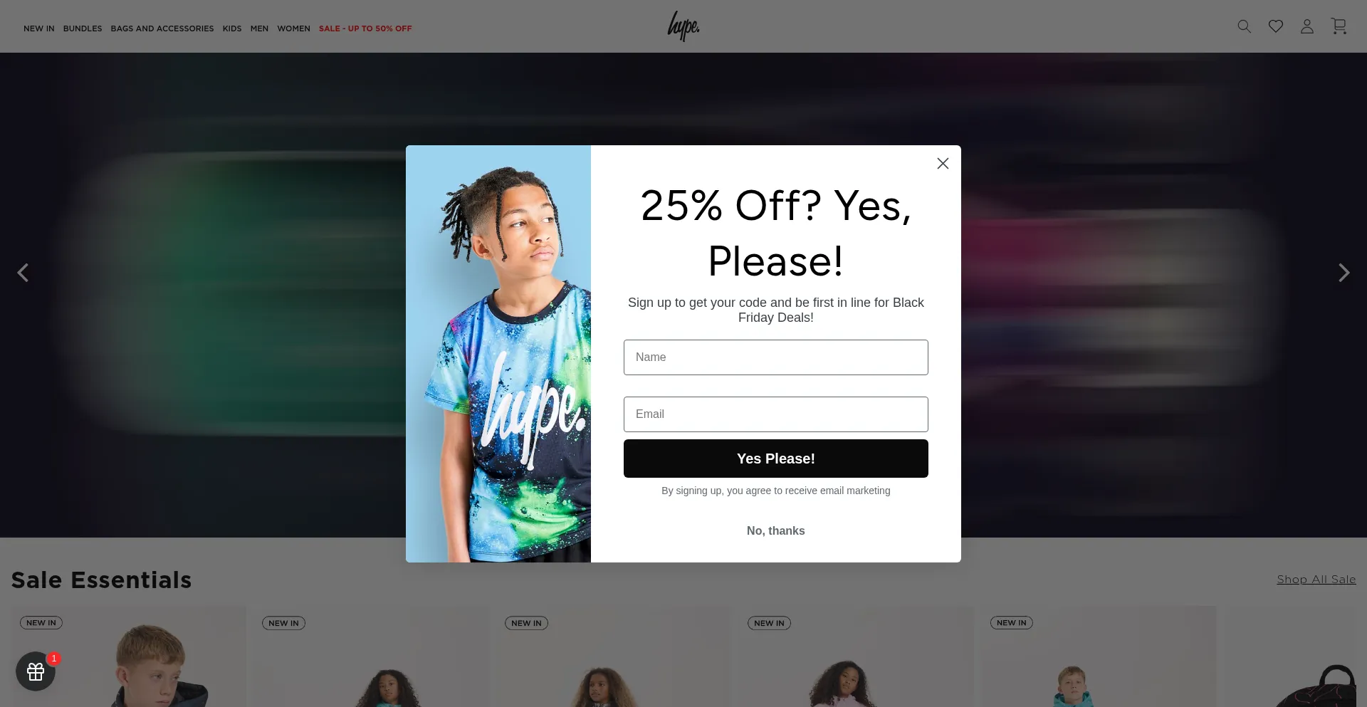 Uk.justhype.com Screenshot