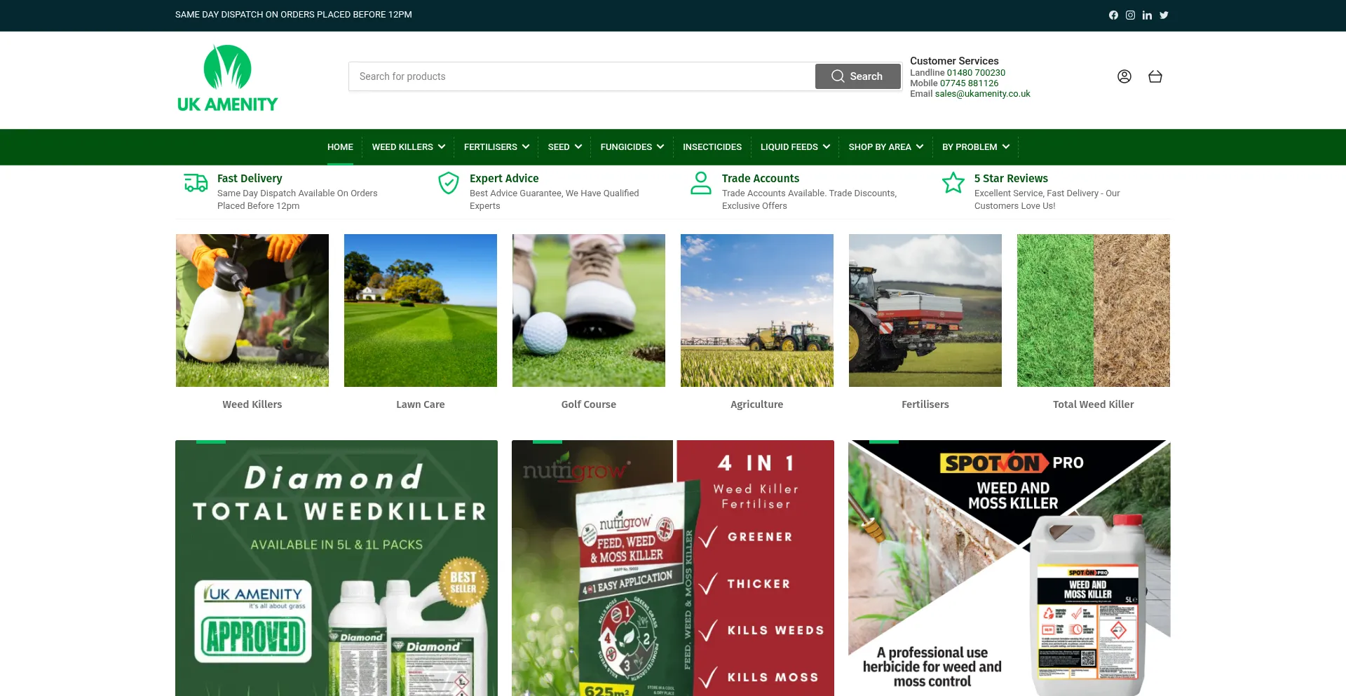 Website screenshot of Ukamenity.co.uk
