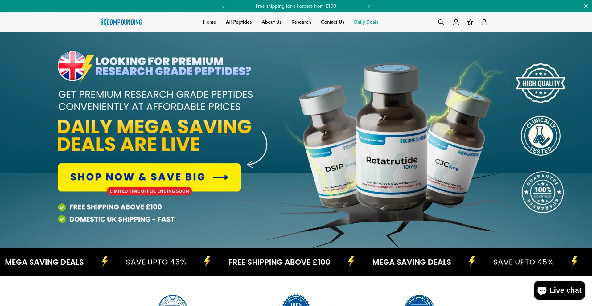 Website screenshot of Ukcompounding.com