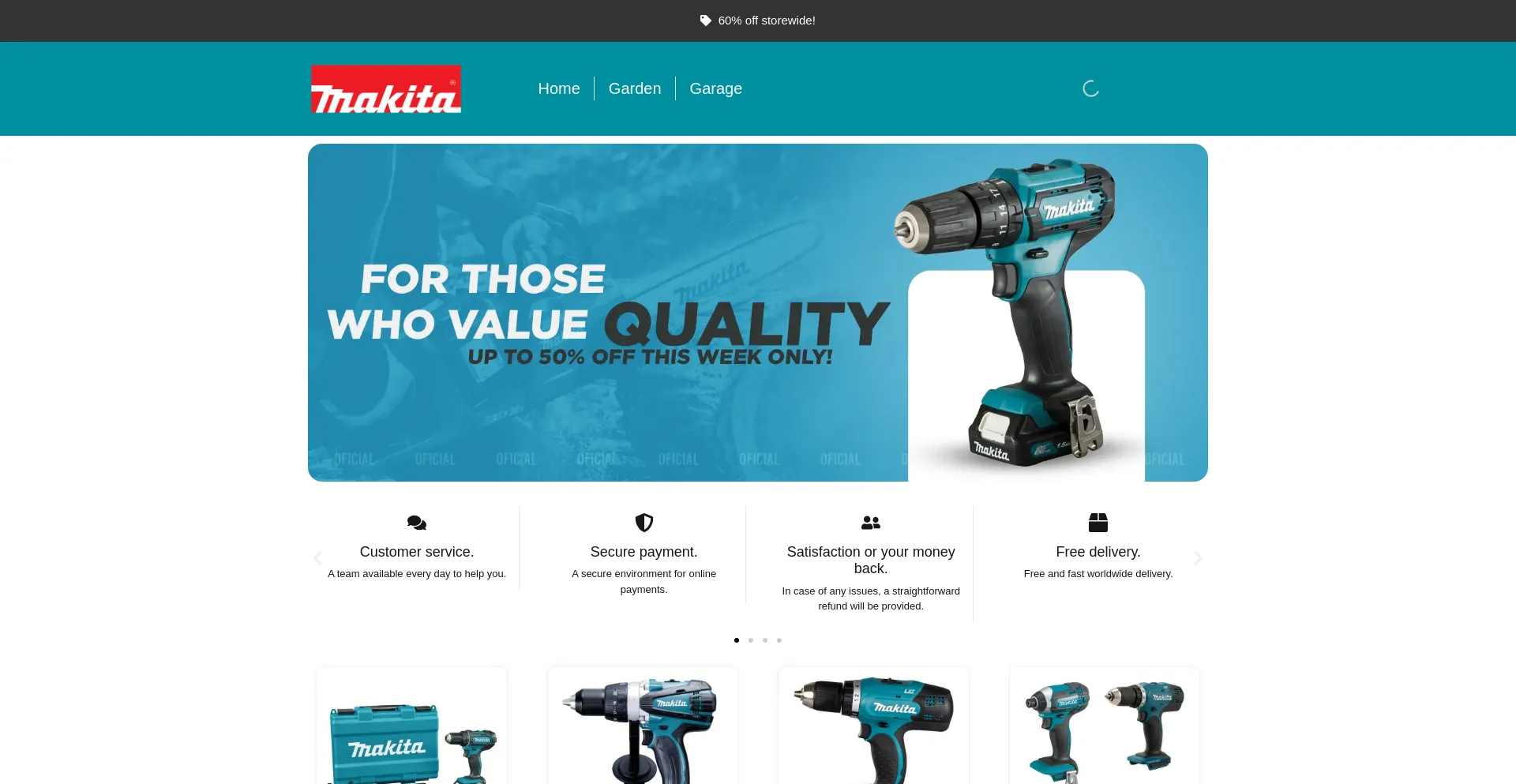 Website screenshot of Uktoolsdeal.com