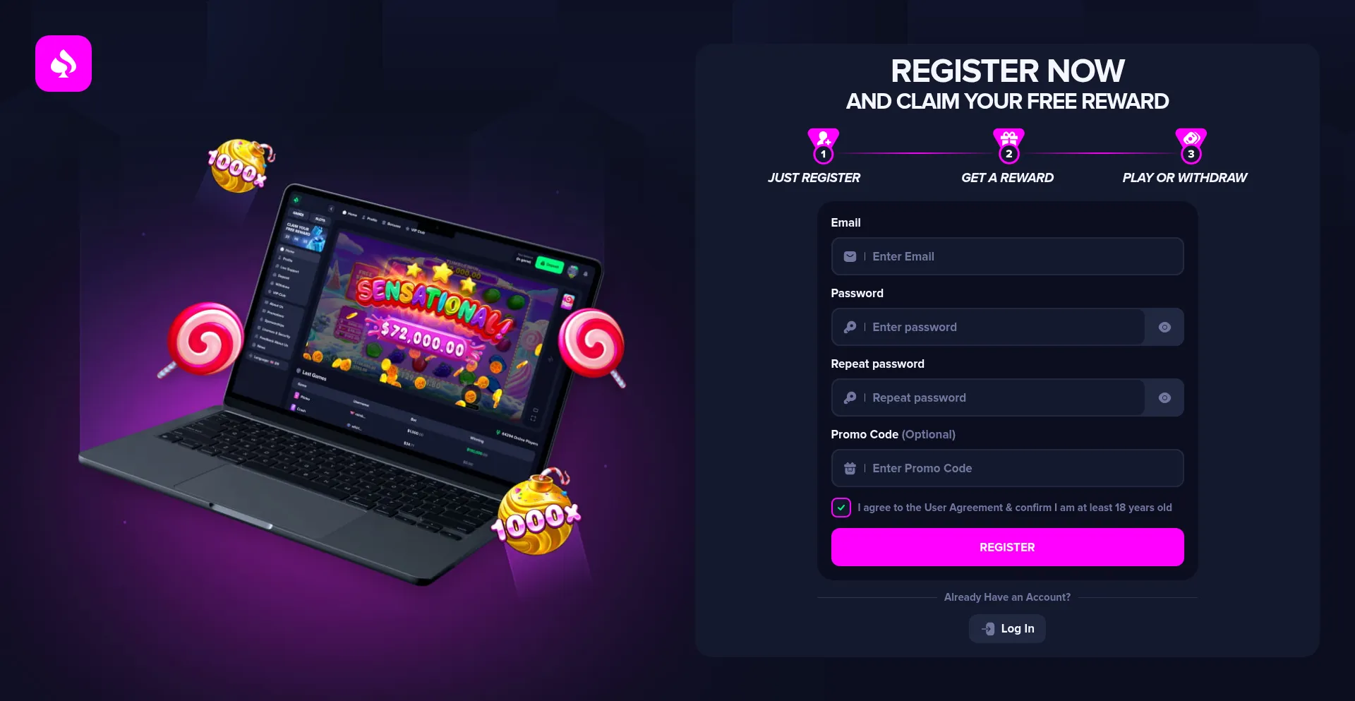 Website screenshot of Ulo.bet