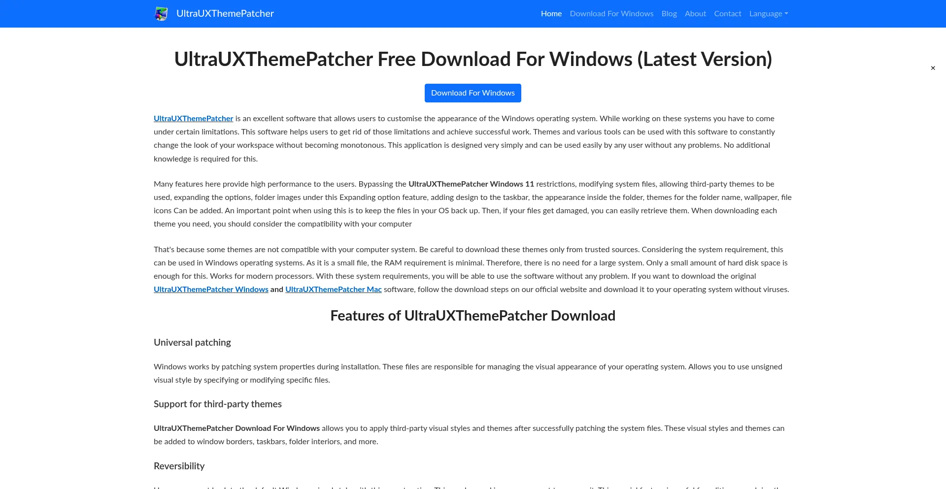 Ultrauxthemepatcher.com