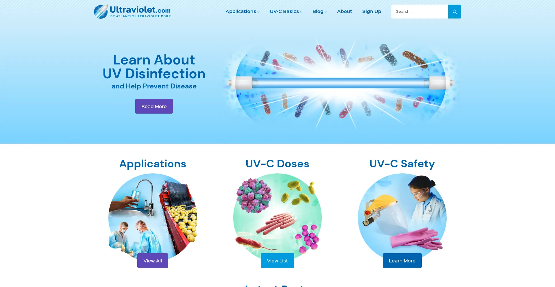 Website screenshot of Ultraviolet.com