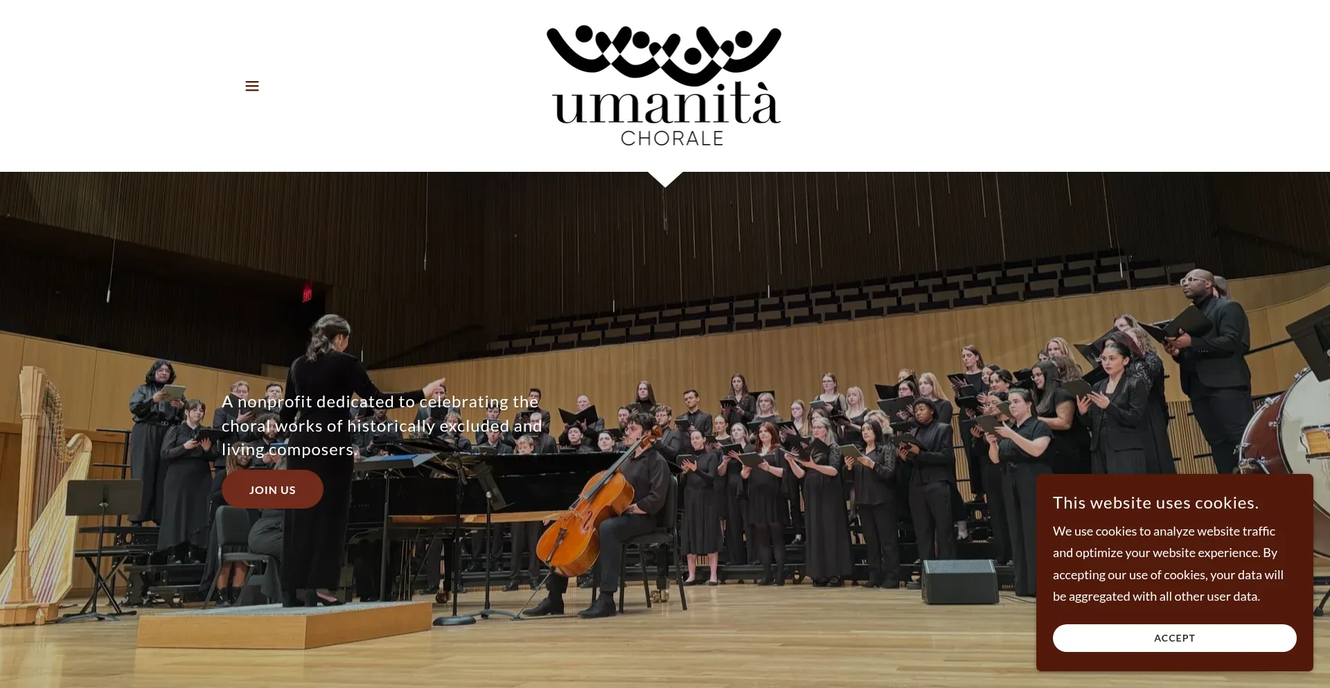 Umanitachorale.org Screenshot