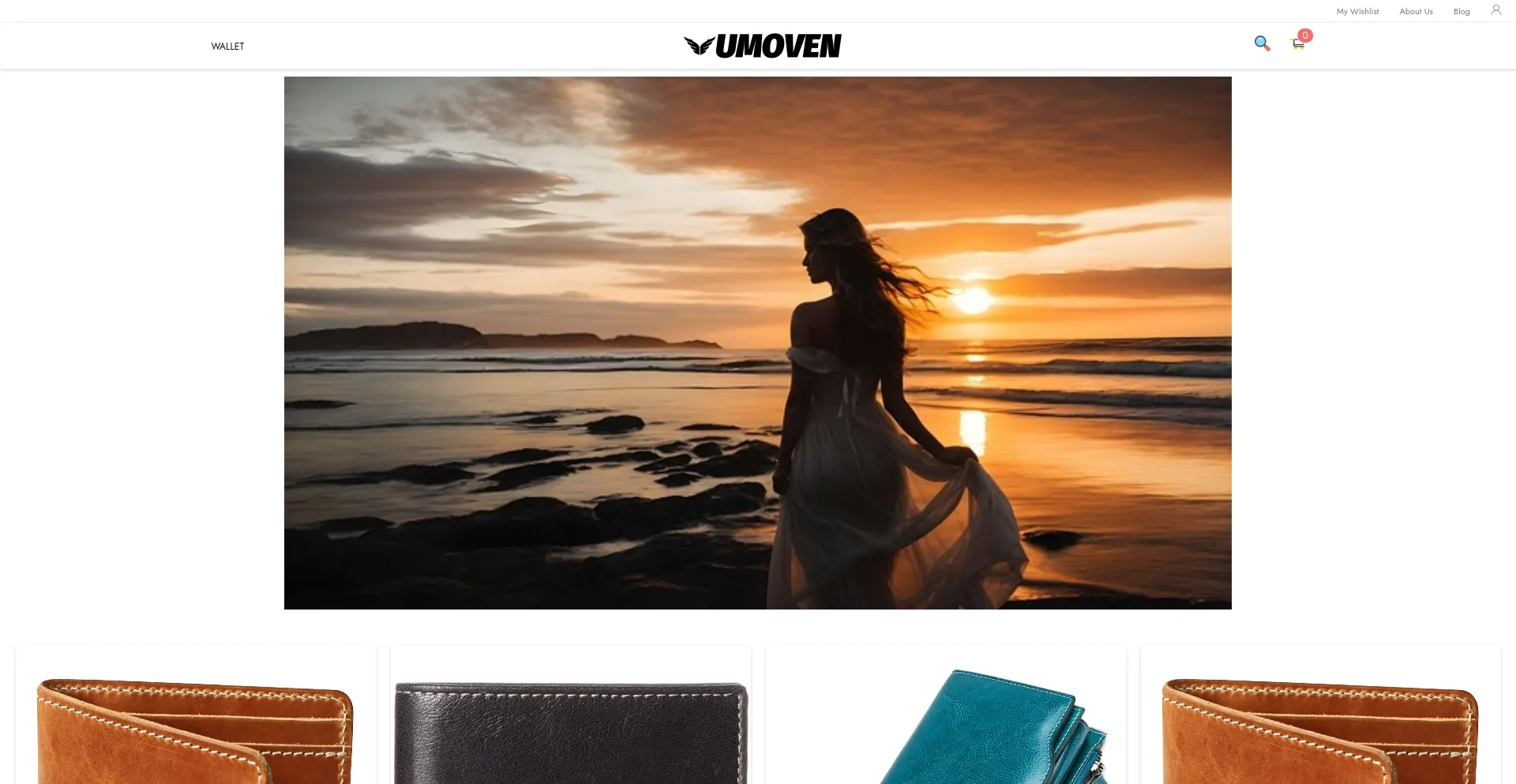 Website screenshot of Umovens.shop