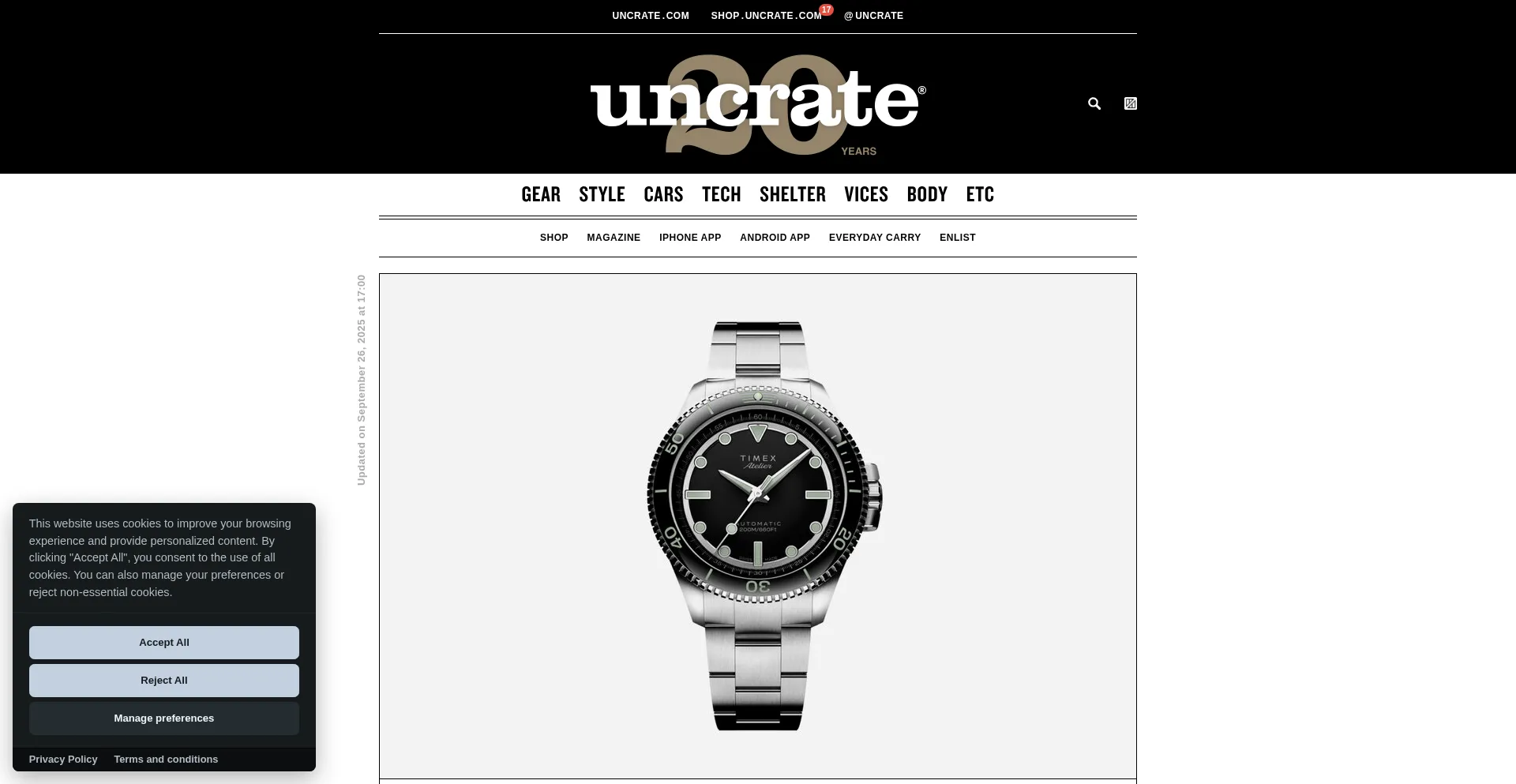 Uncrate.com Screenshot