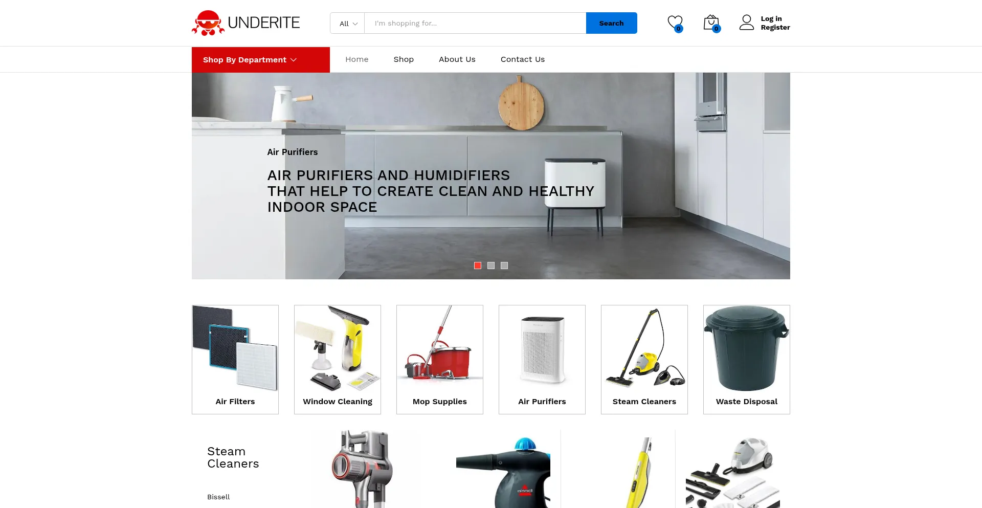 Website screenshot of Underite.com