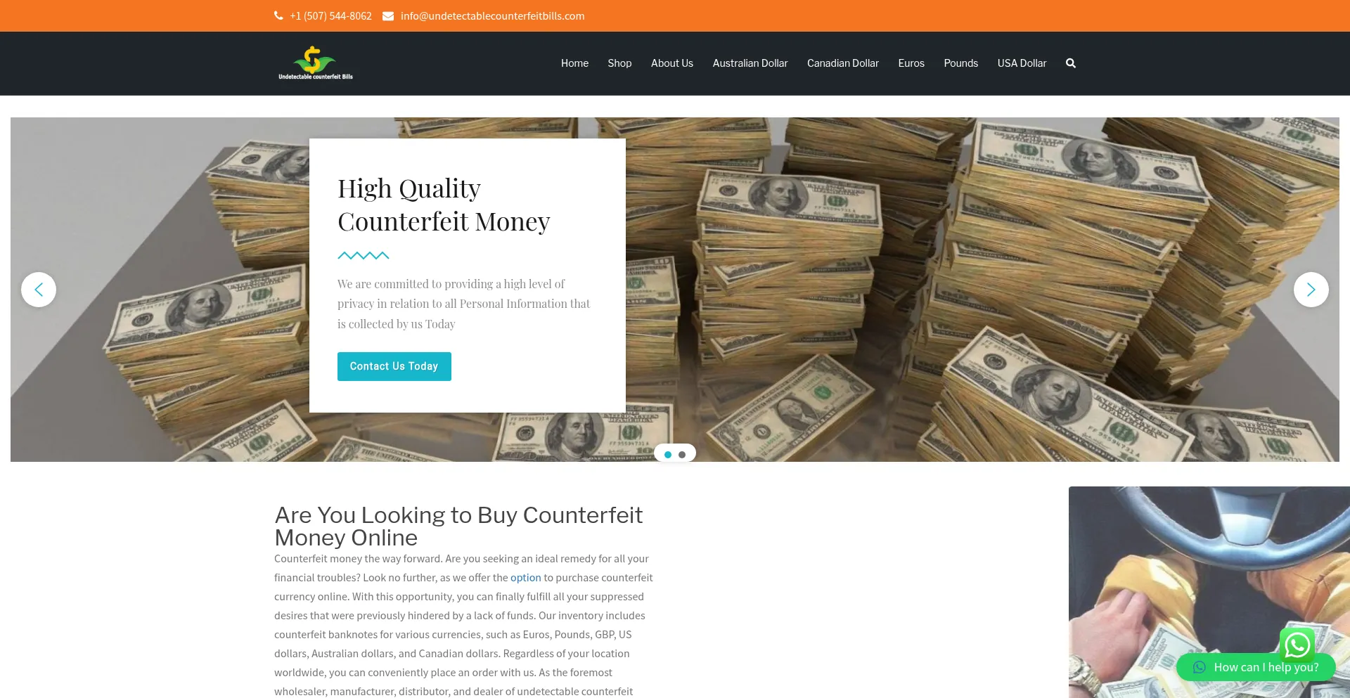 Undetectablecounterfeitbills.com 安全可靠吗？