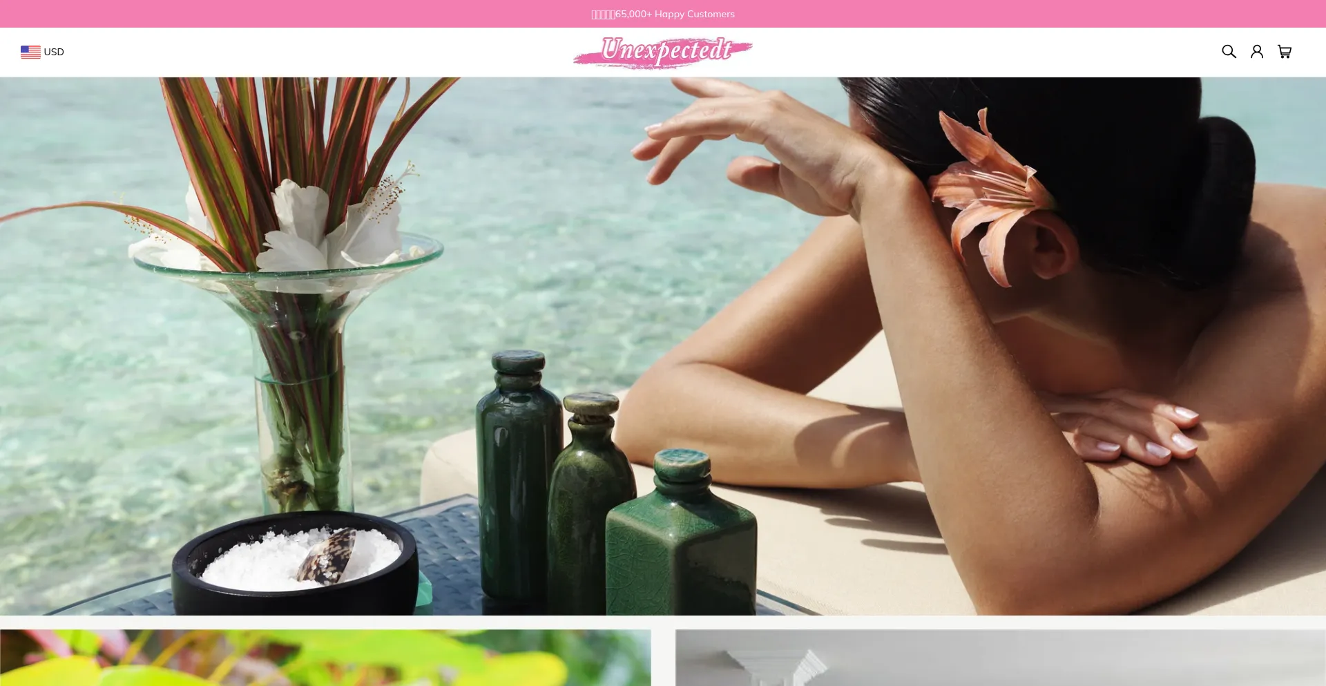 Website screenshot of Unexpectedt.com