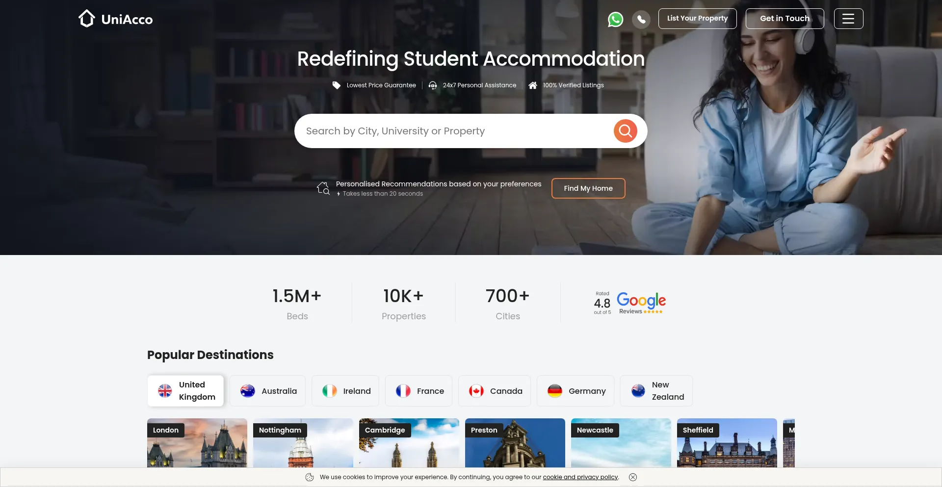 Uniacco.com Screenshot