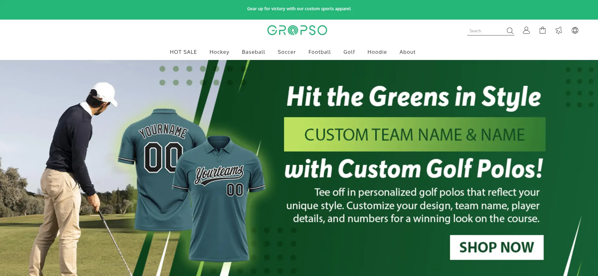 Website screenshot of Unifootyjerseys.com