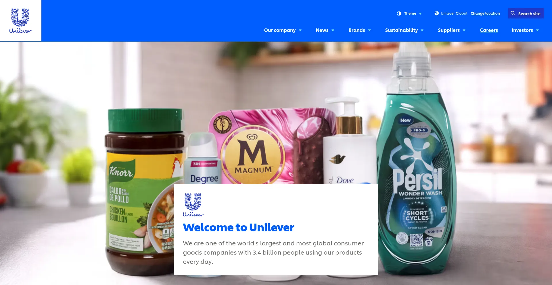 Unilever.com Screenshot