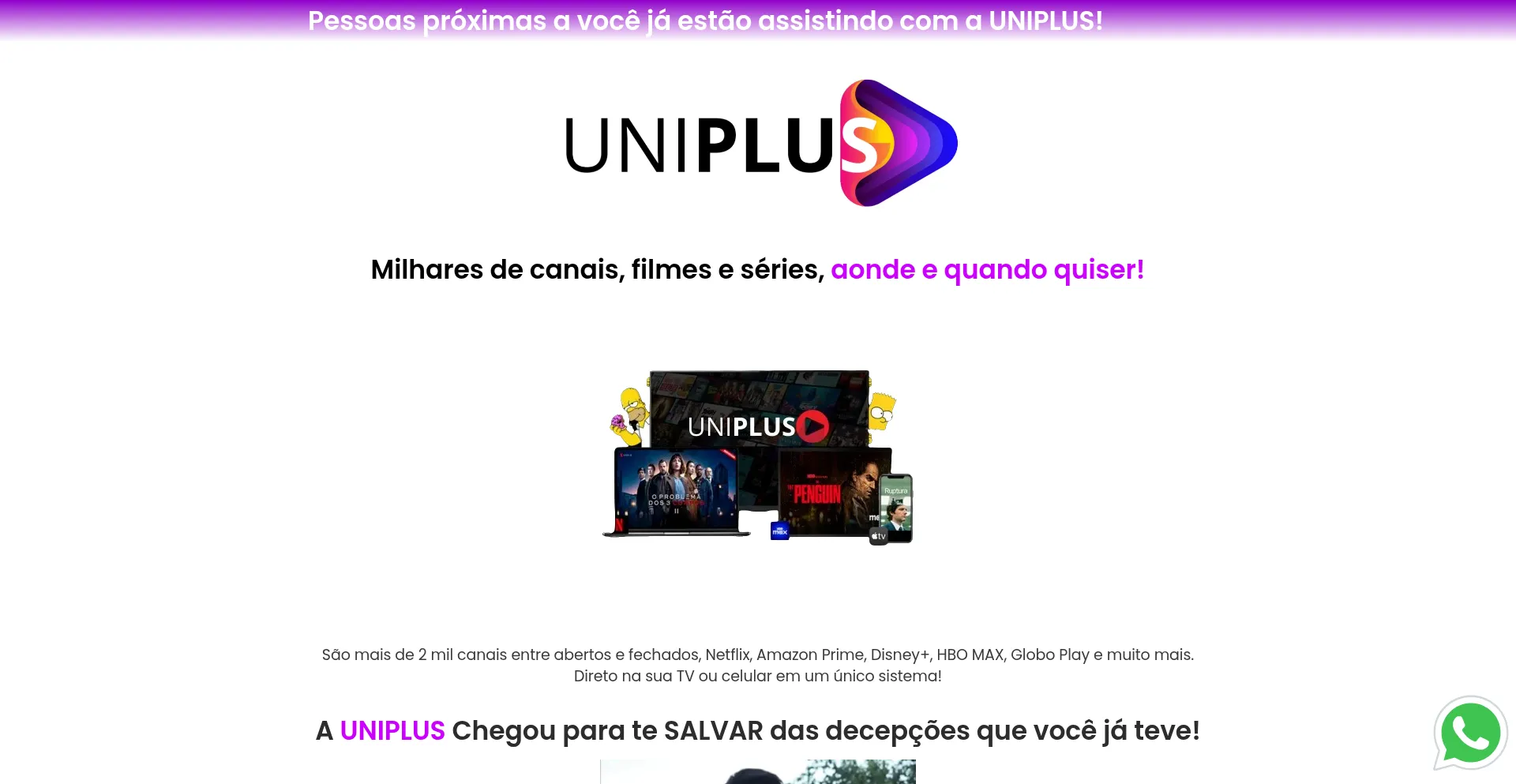 Website screenshot of Uniplus.site