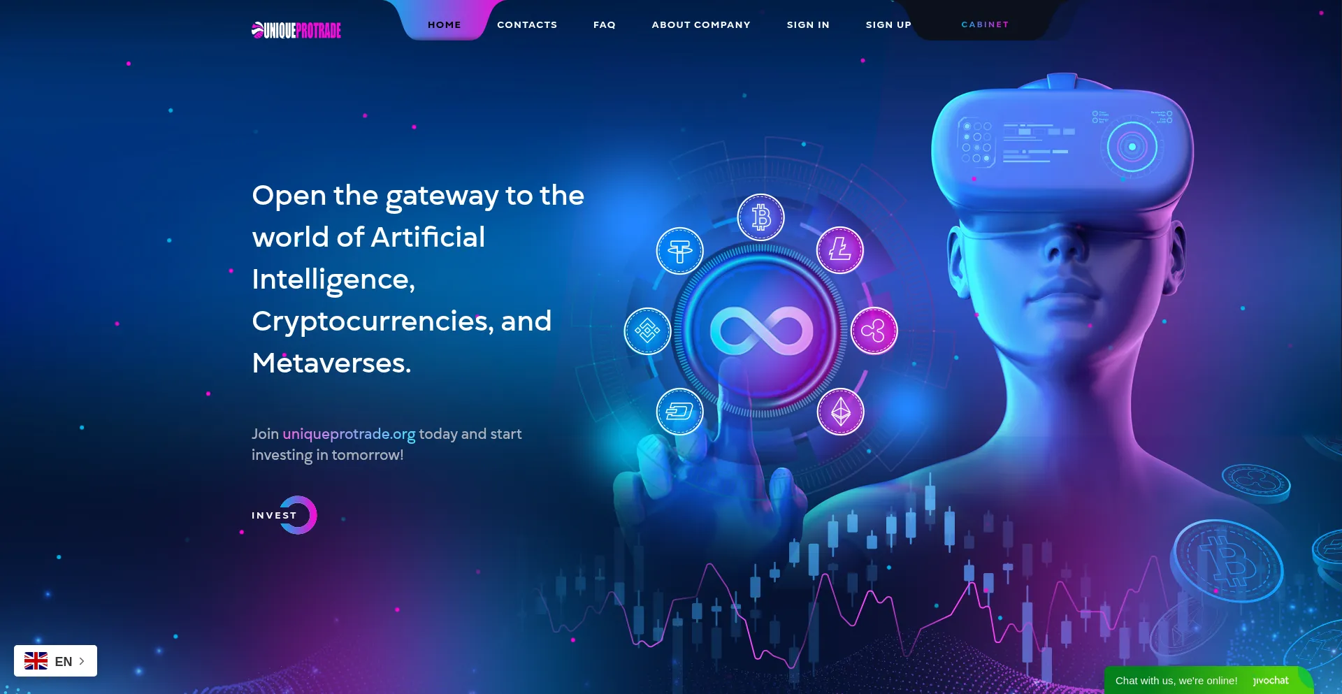 Website screenshot of Uniqueprotrade.org