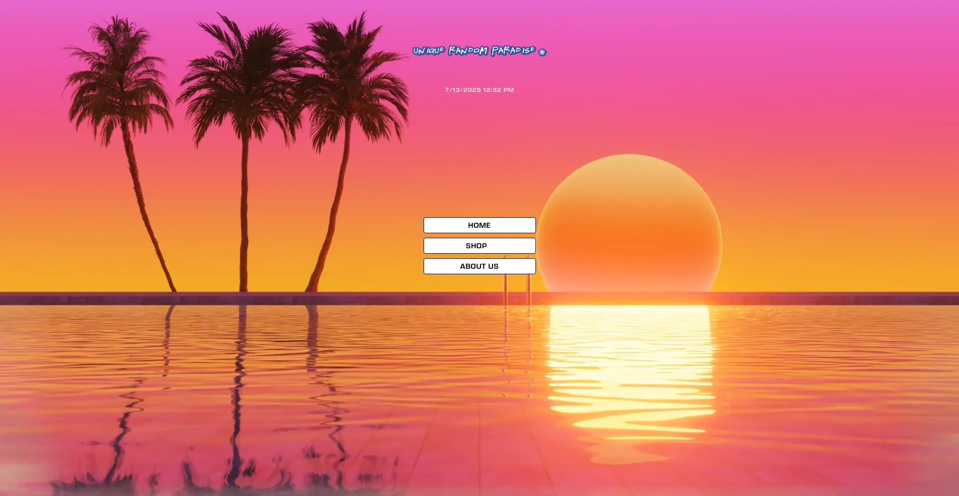 Website screenshot of Uniquerandomparadise.com