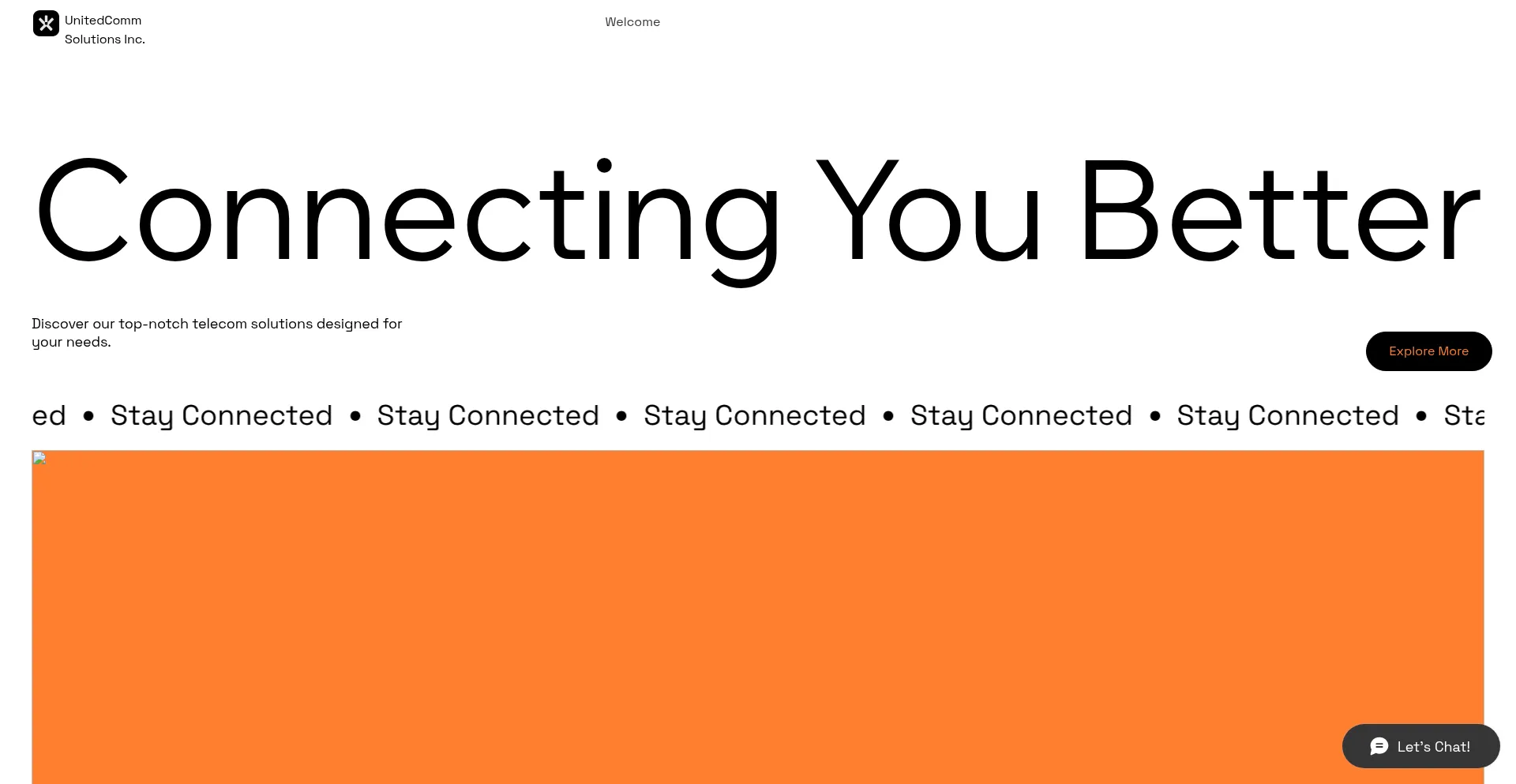 Website screenshot of Unitedcomm-solutions.com
