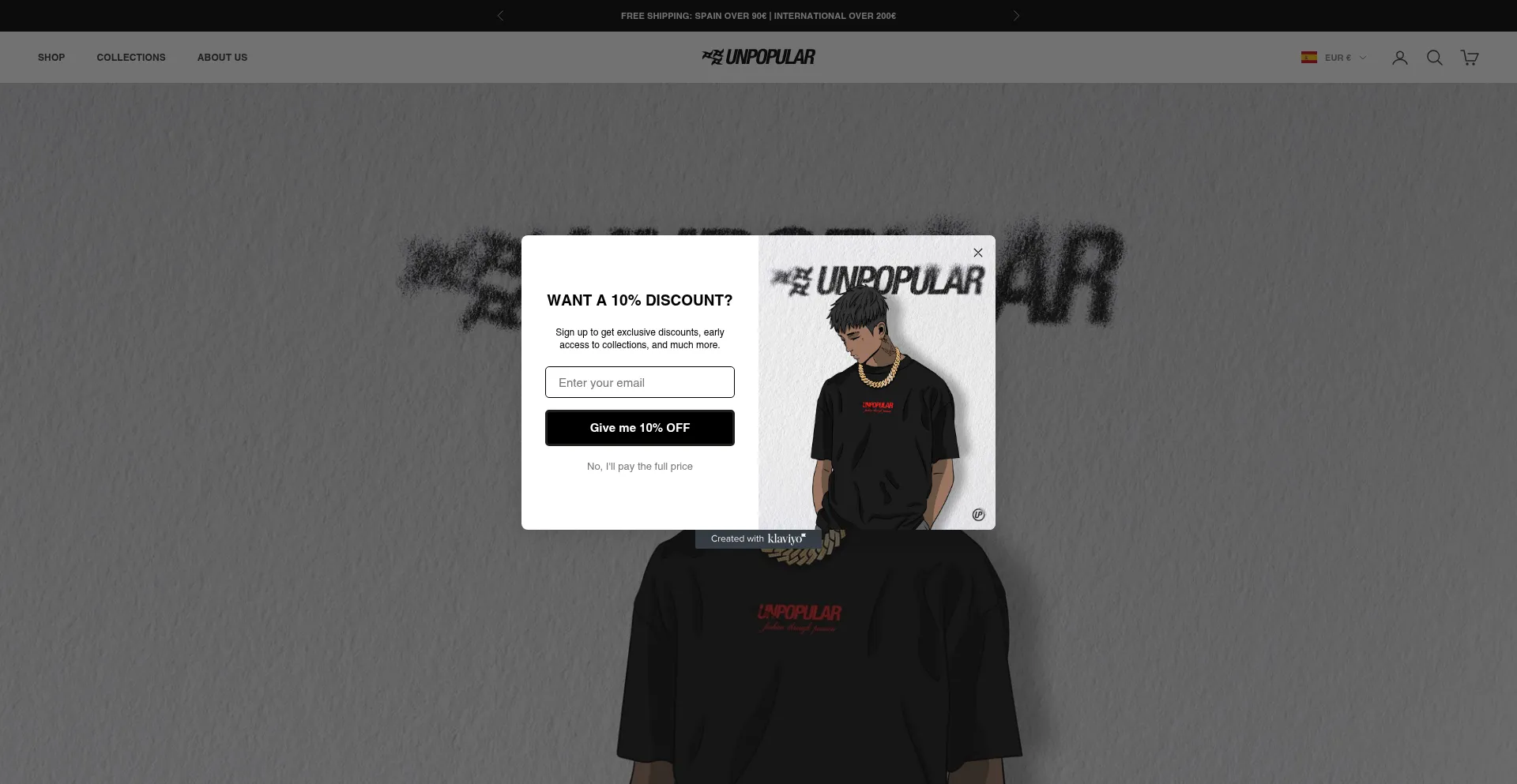 Website screenshot of Unpopularmade.com