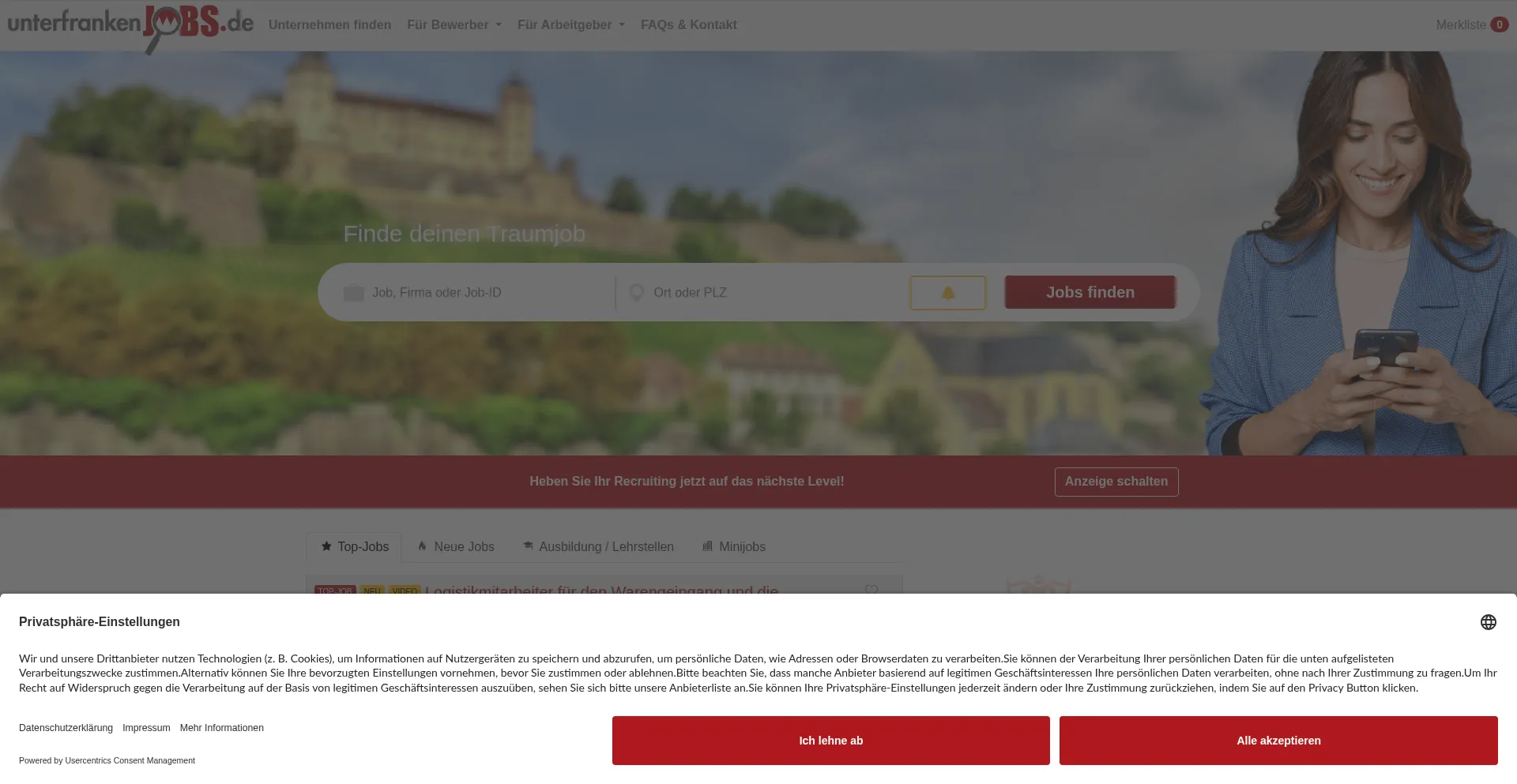 Unterfrankenjobs.de 安全可靠吗？