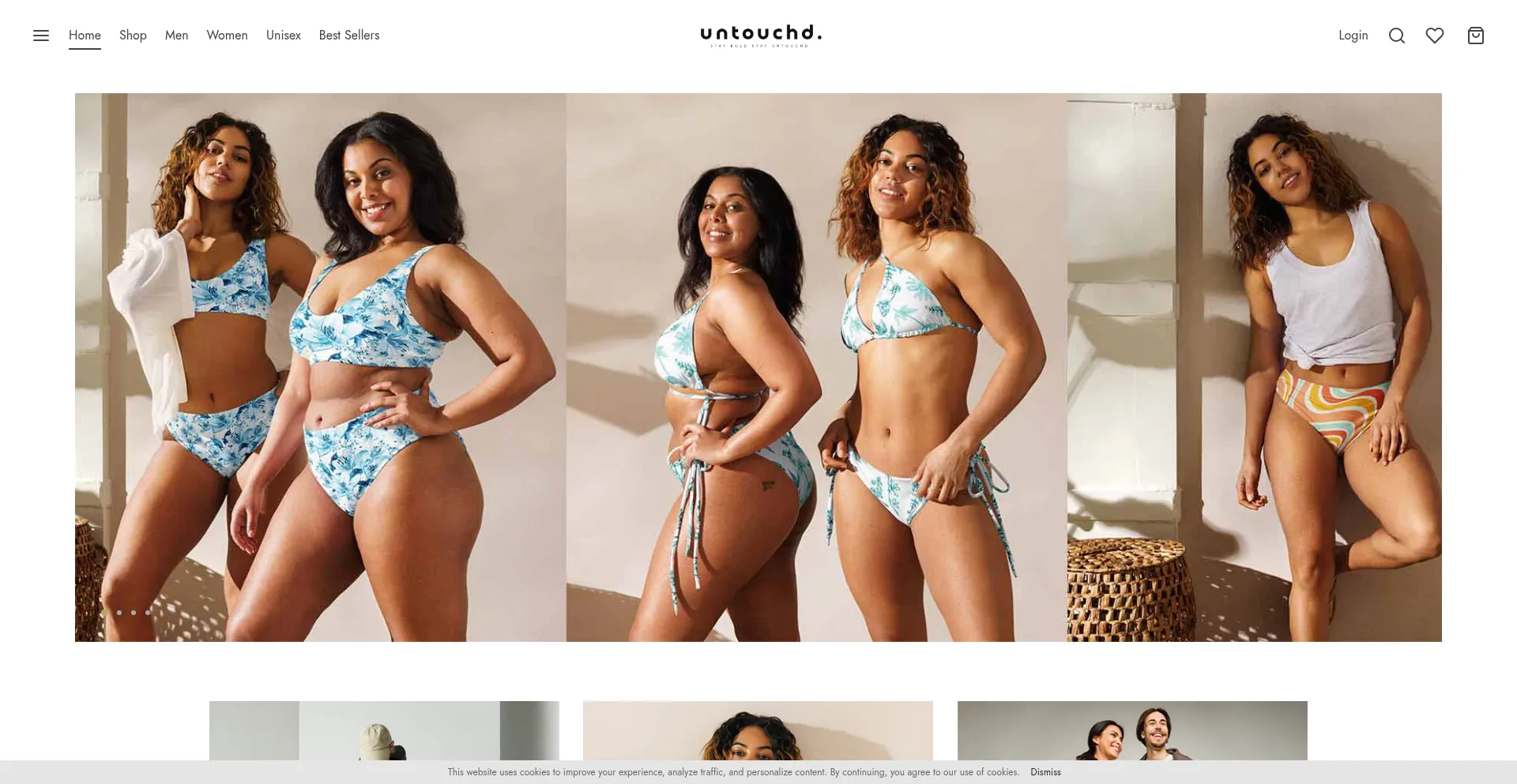 Website screenshot of Untouchd.com