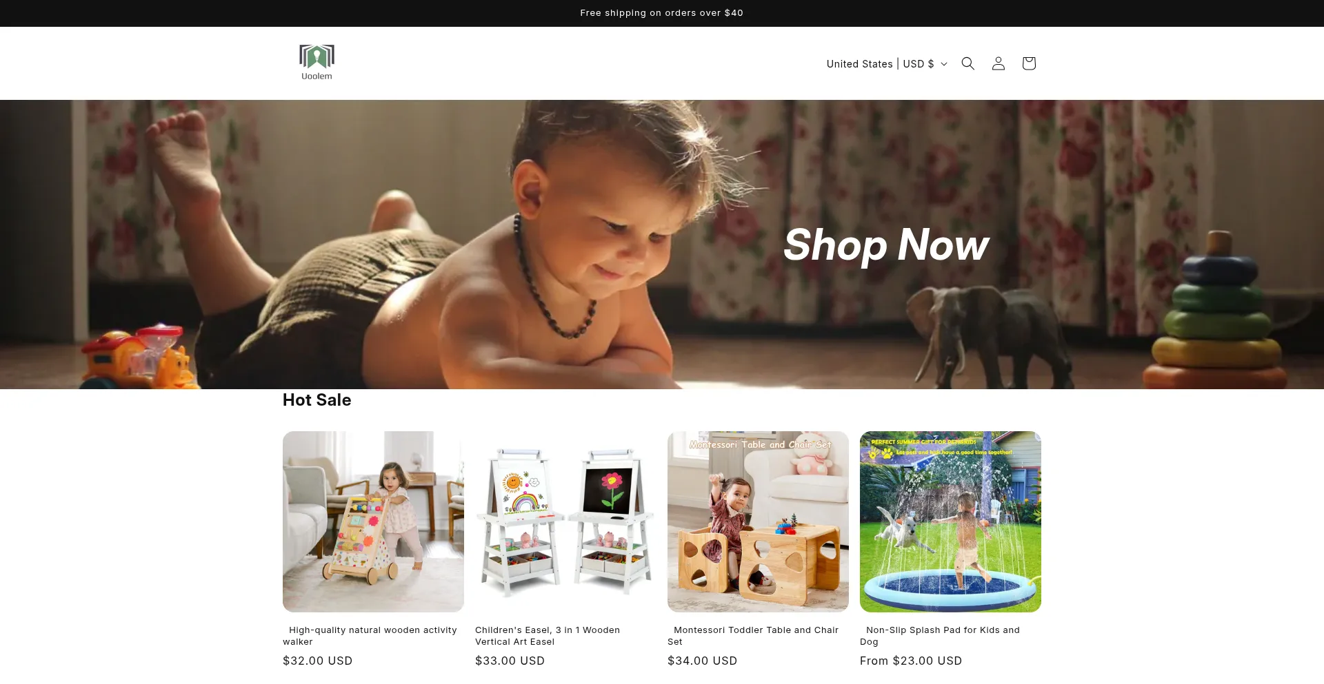 Website screenshot of Uoolem.com