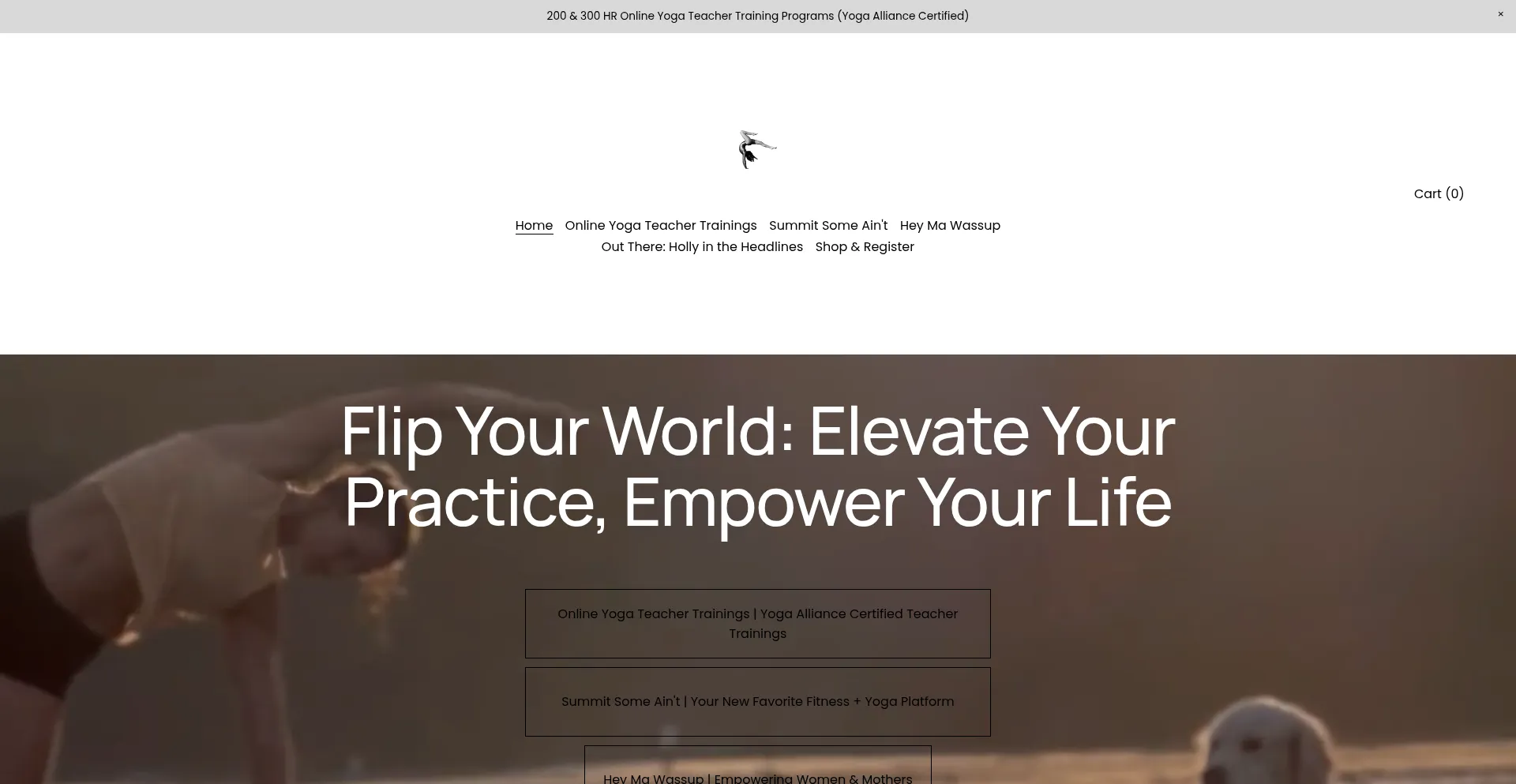 Website screenshot of Upsidedownmama.com