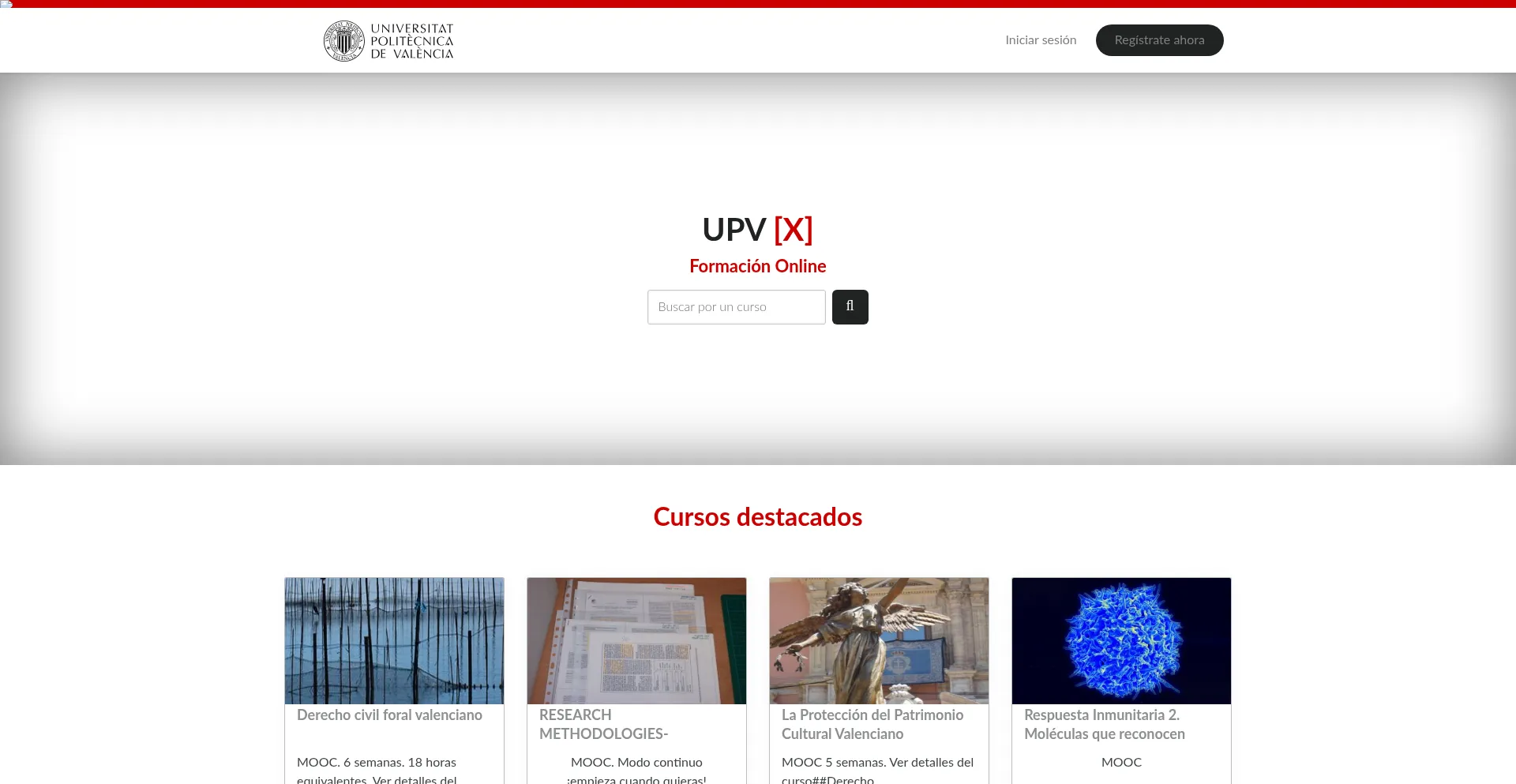 Website screenshot of Upvx.es