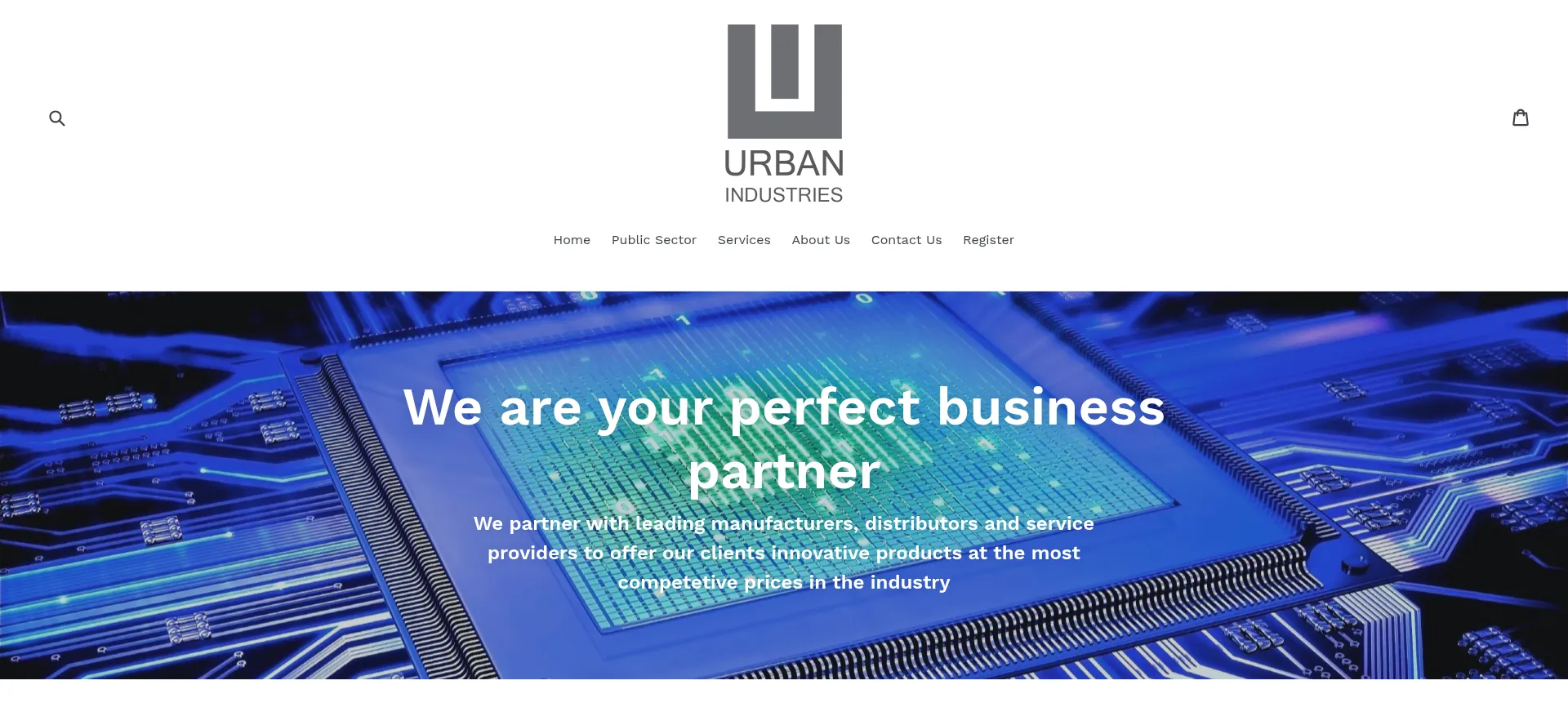 Website screenshot of Urbanind.com