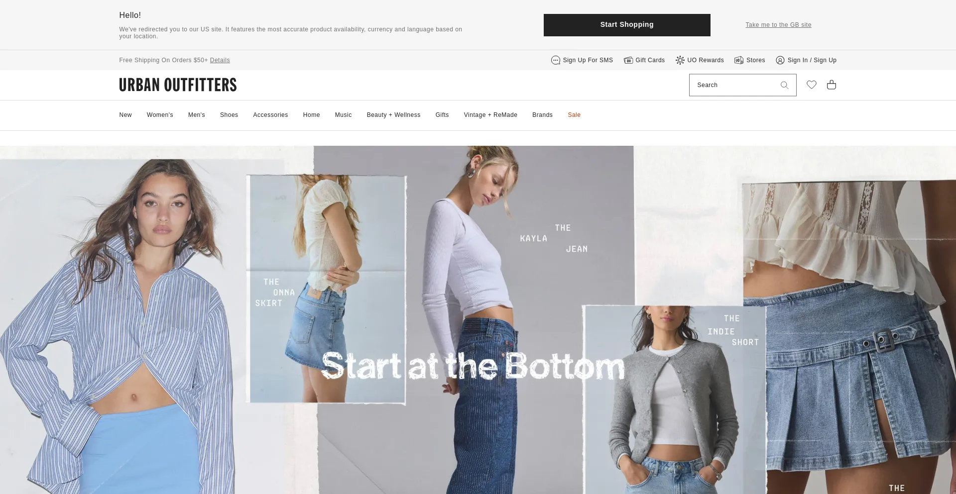 Urbanoutfitters.co.uk Screenshot
