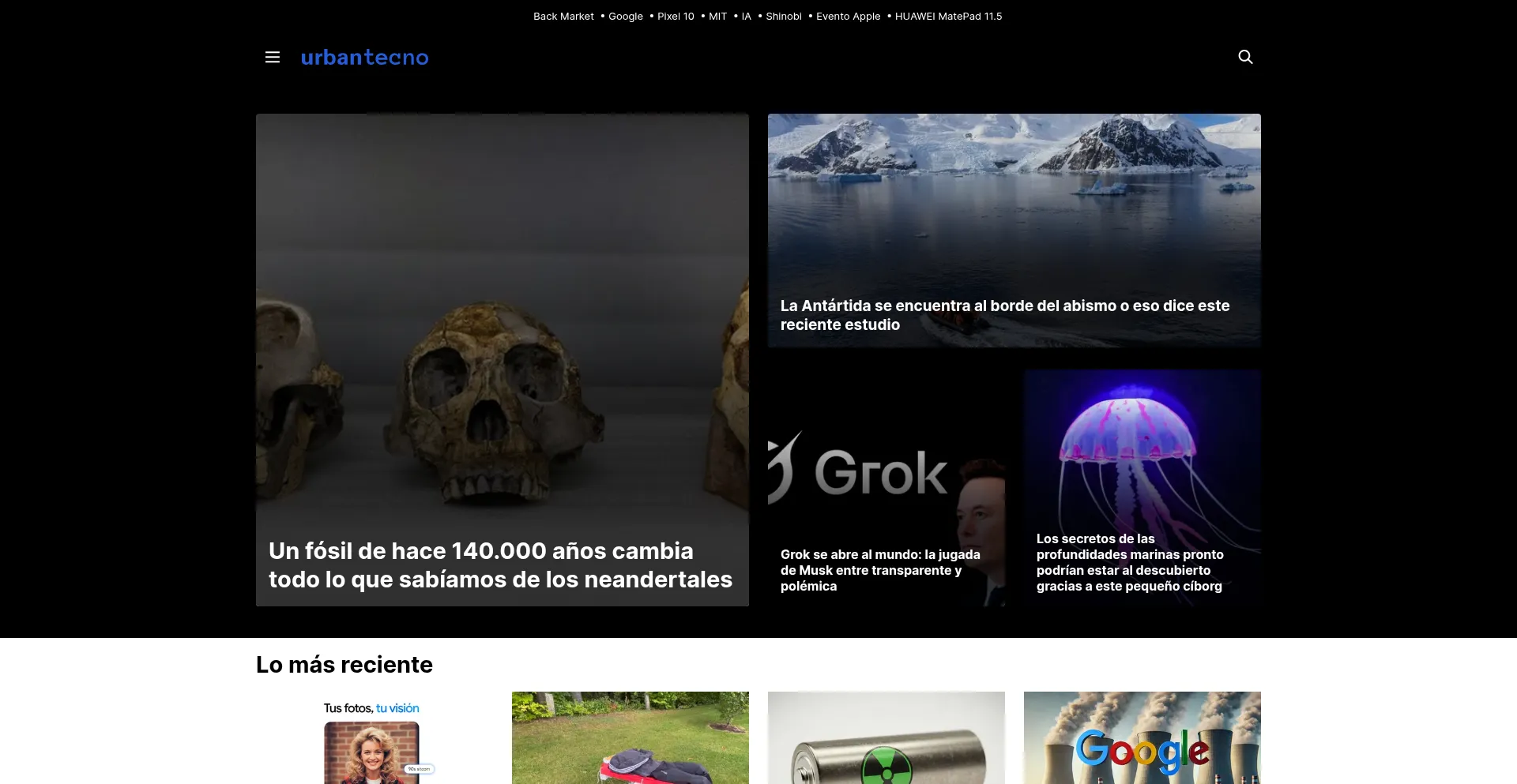Website screenshot of Urbantecno.com