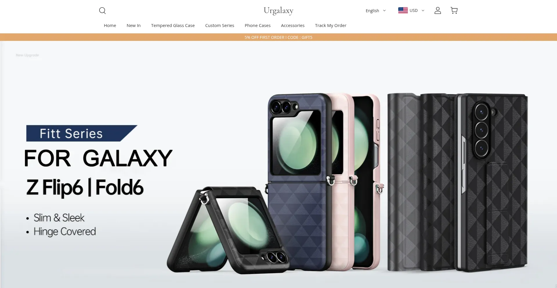 Website screenshot of Urgalaxy.com