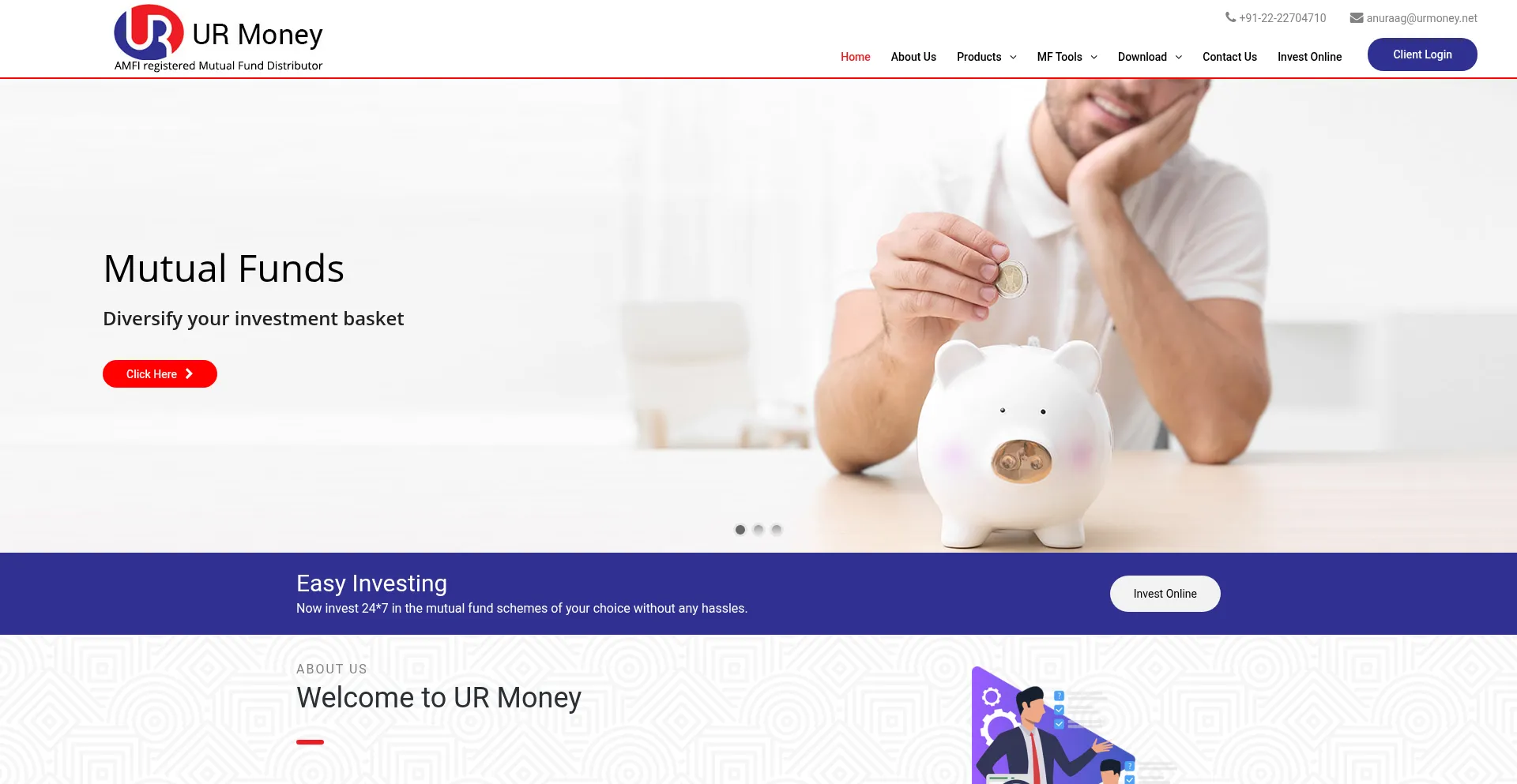 Website screenshot of Urmoney.net