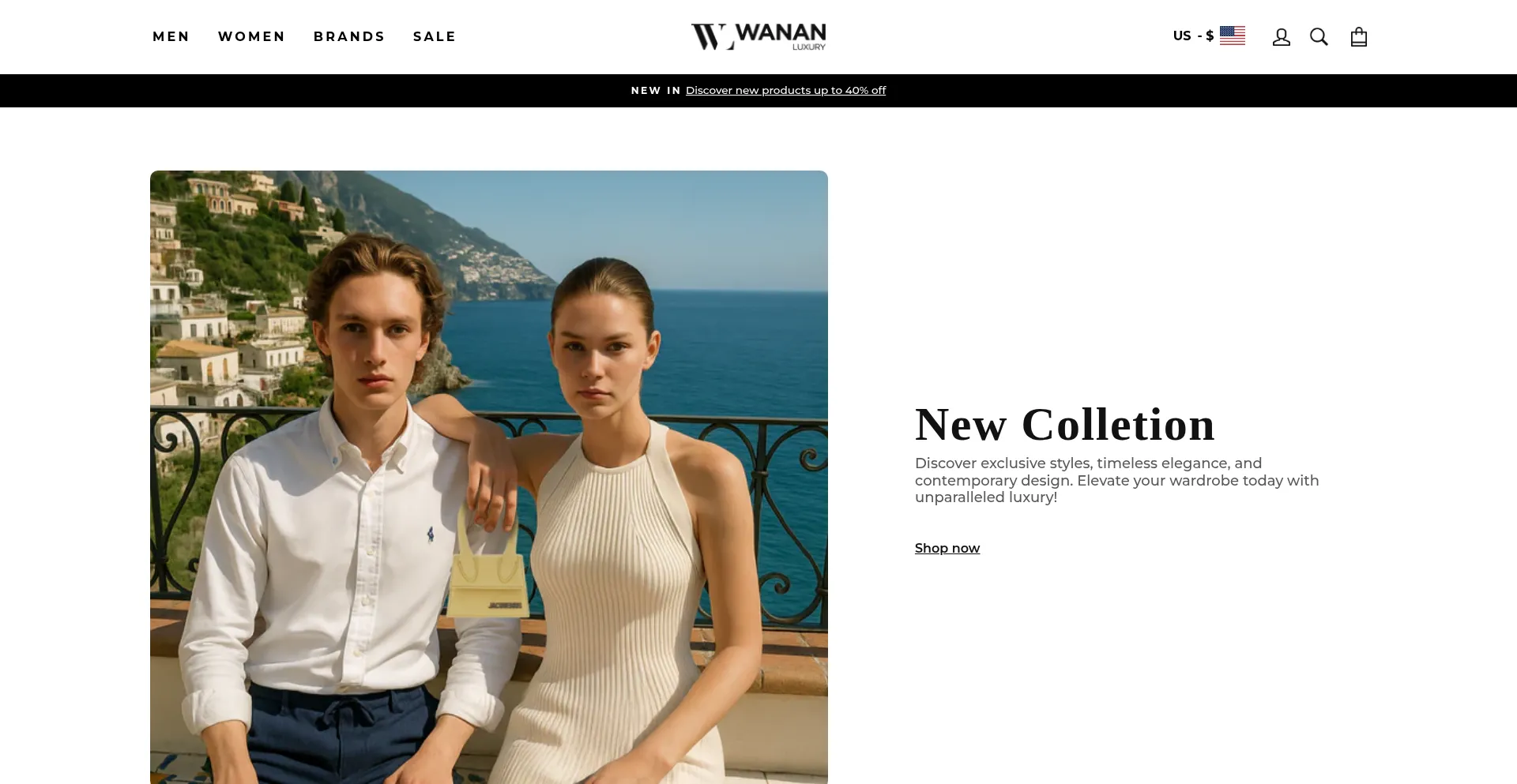 Website screenshot of Us.wananluxury.com
