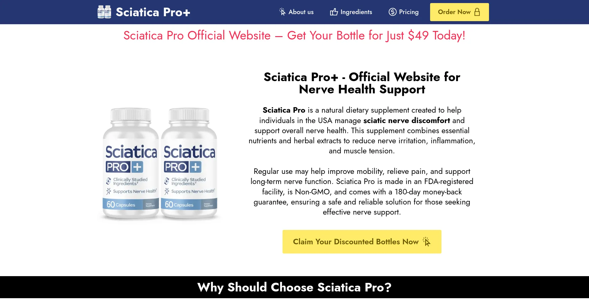 Usa-sciaticapro.us Screenshot