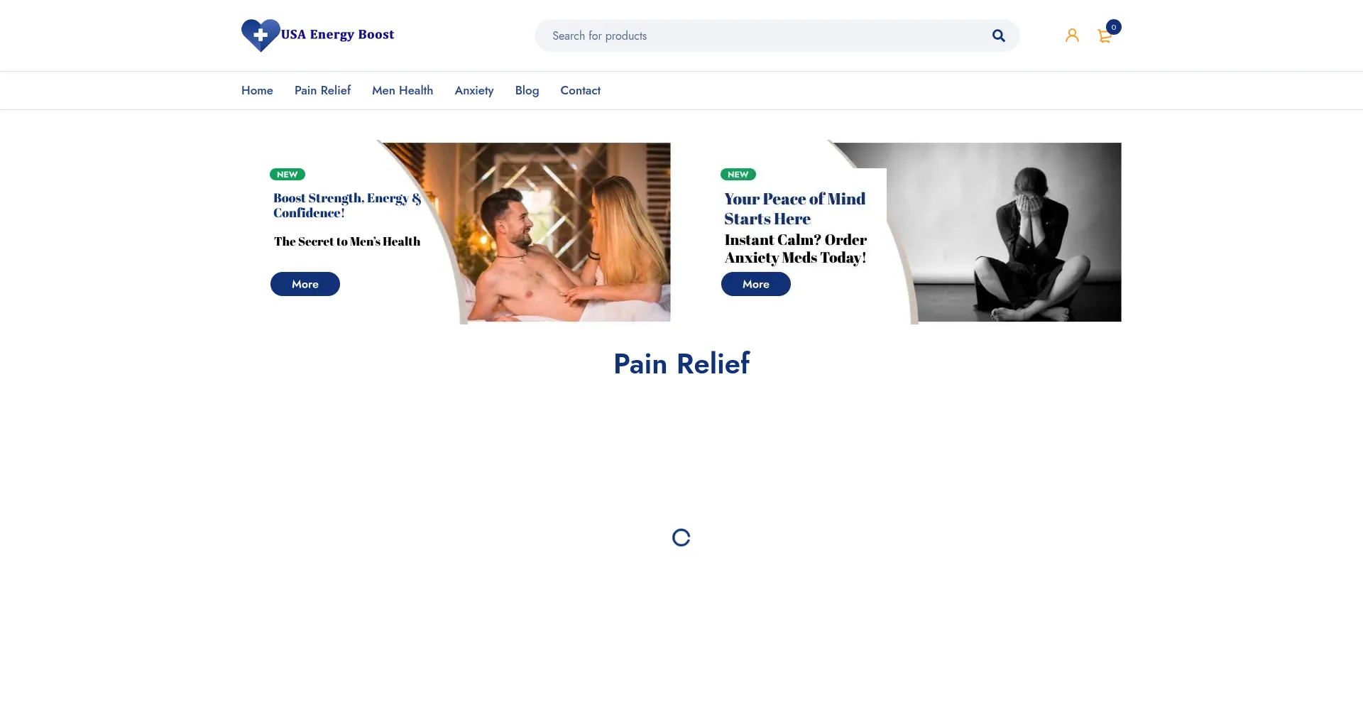 Website screenshot of Usaenergyboost.com