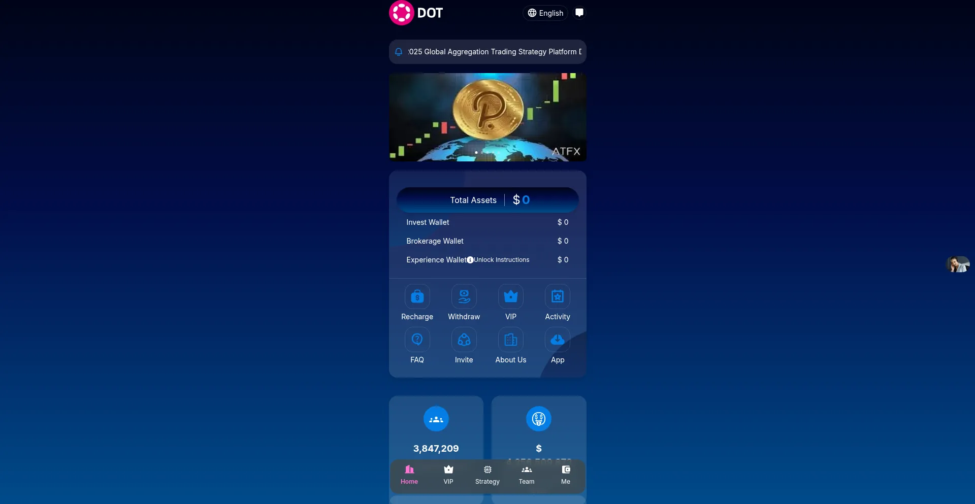 Website screenshot of Usddoot.vip