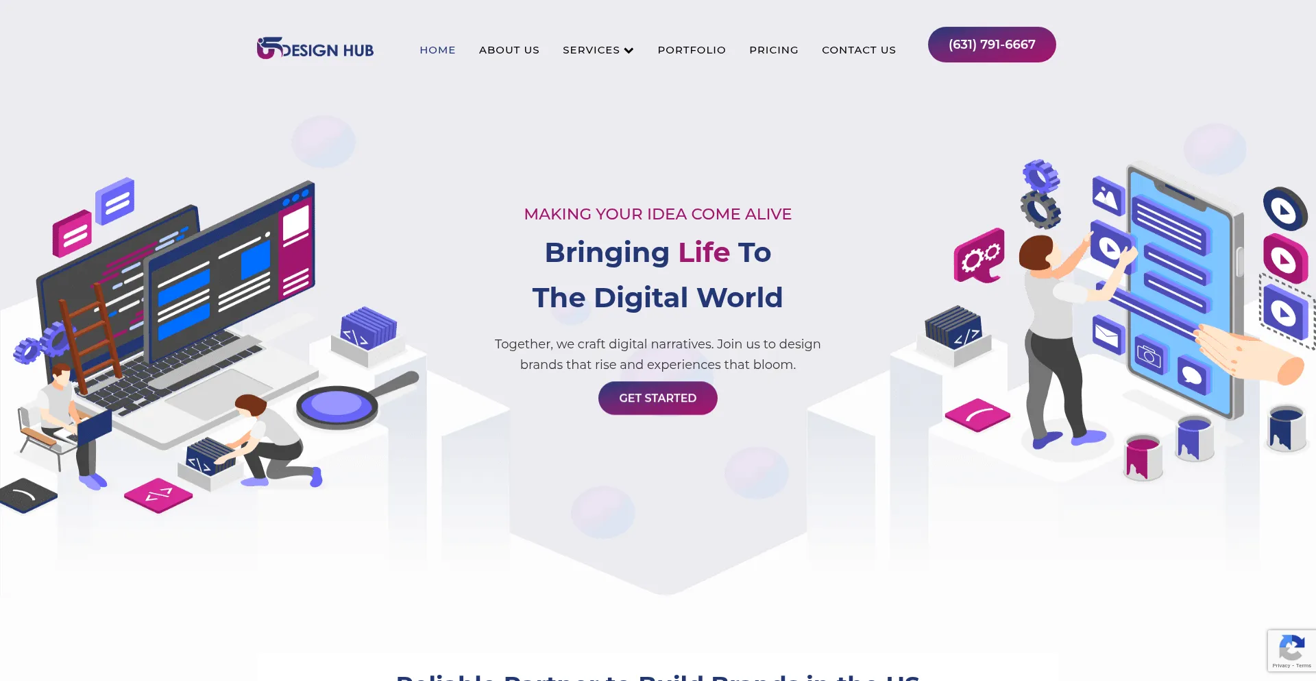 Website screenshot of Usdesignhub.com