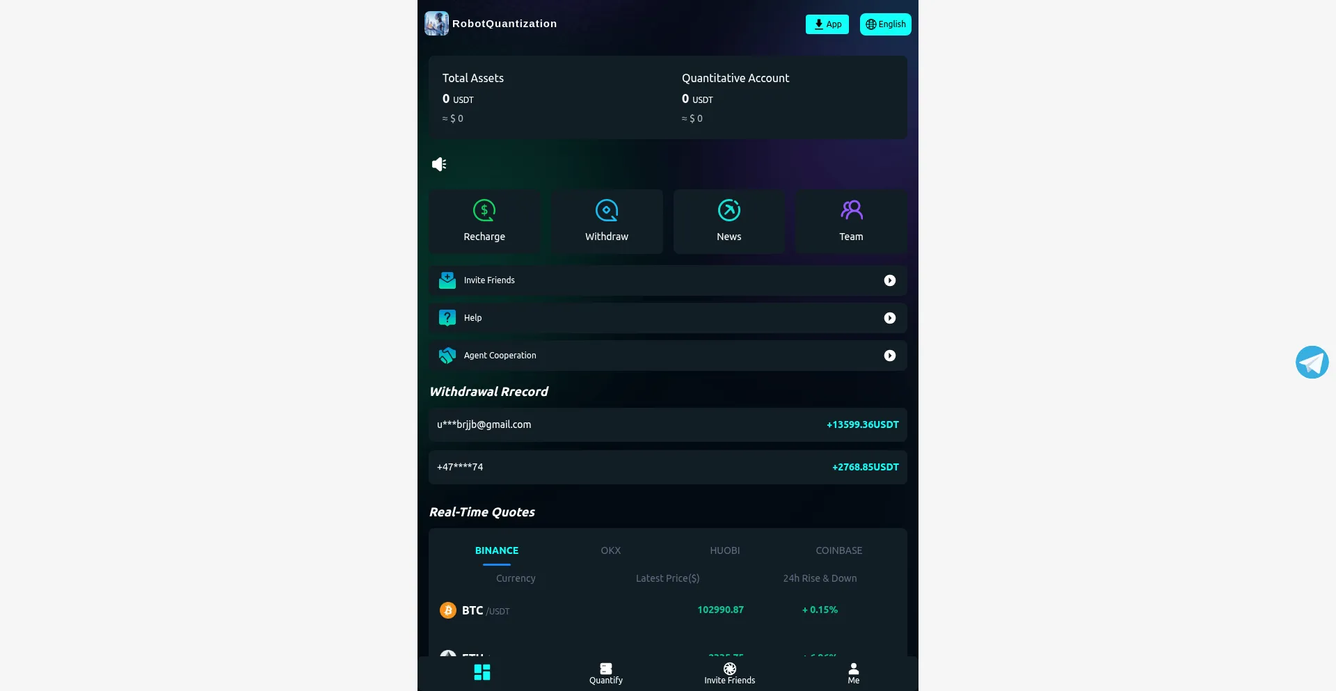 Website screenshot of Usdttron.com
