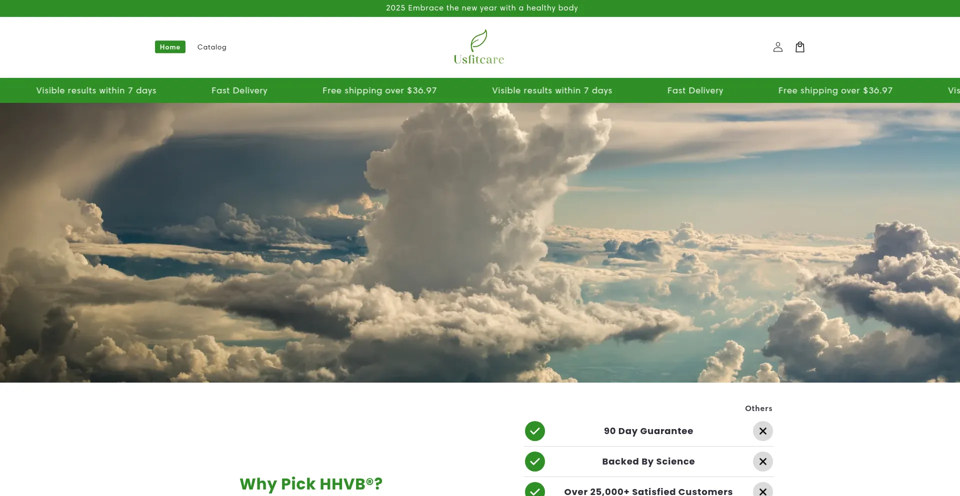 Website screenshot of Usfitcare.com