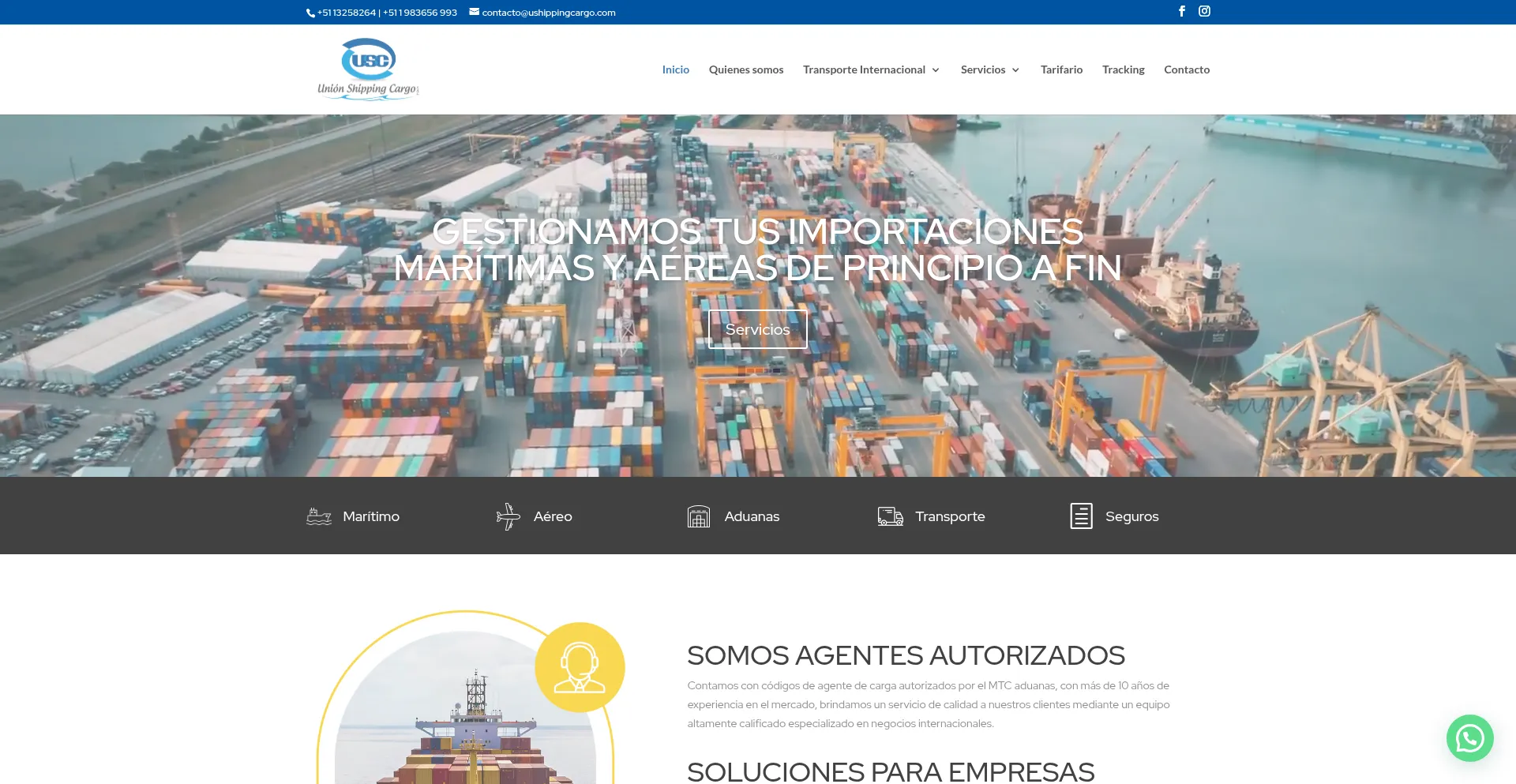 Ushippingcargo.com Screenshot
