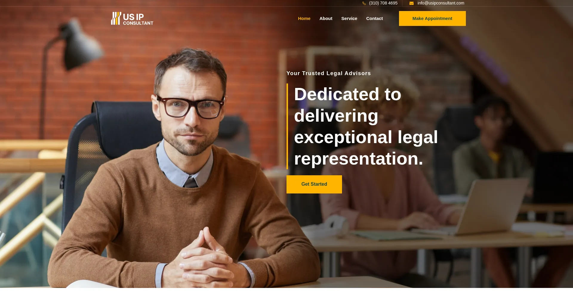 Website screenshot of Usipconsultant.com
